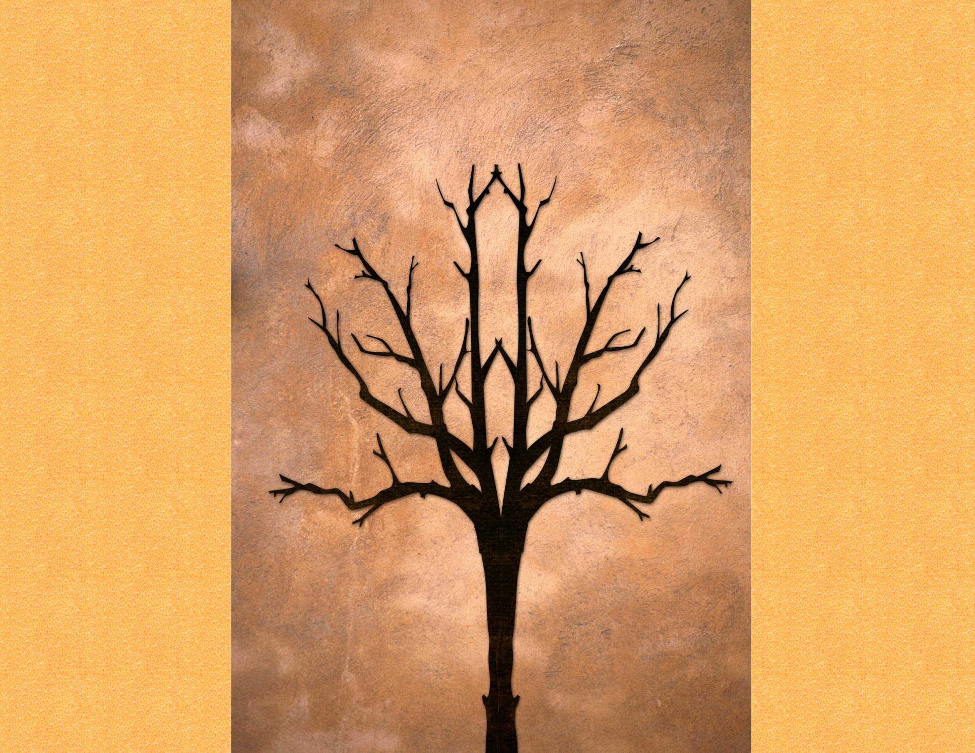 Brown Tree With Brown Background