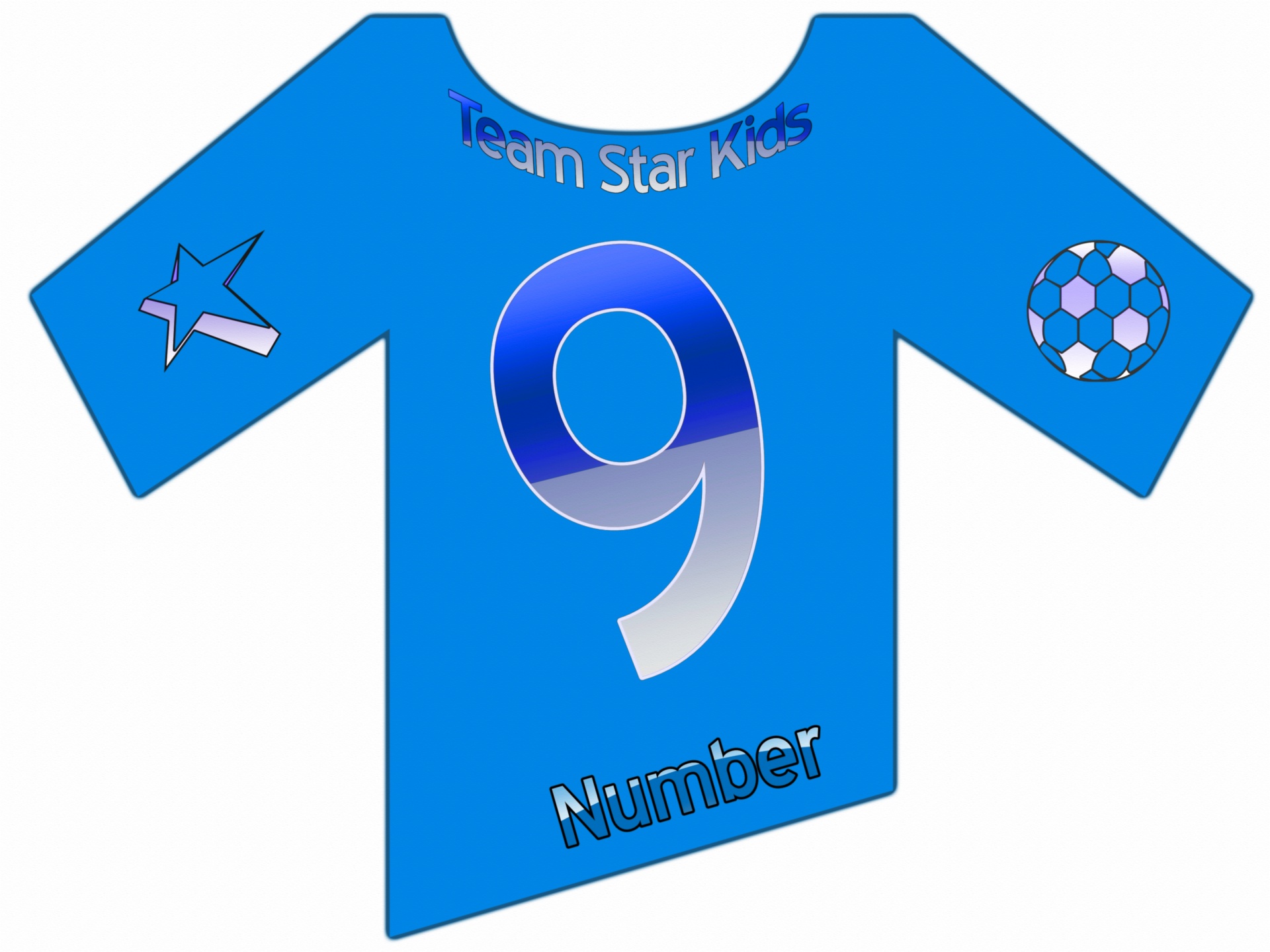Number 9 Blue T-shirt