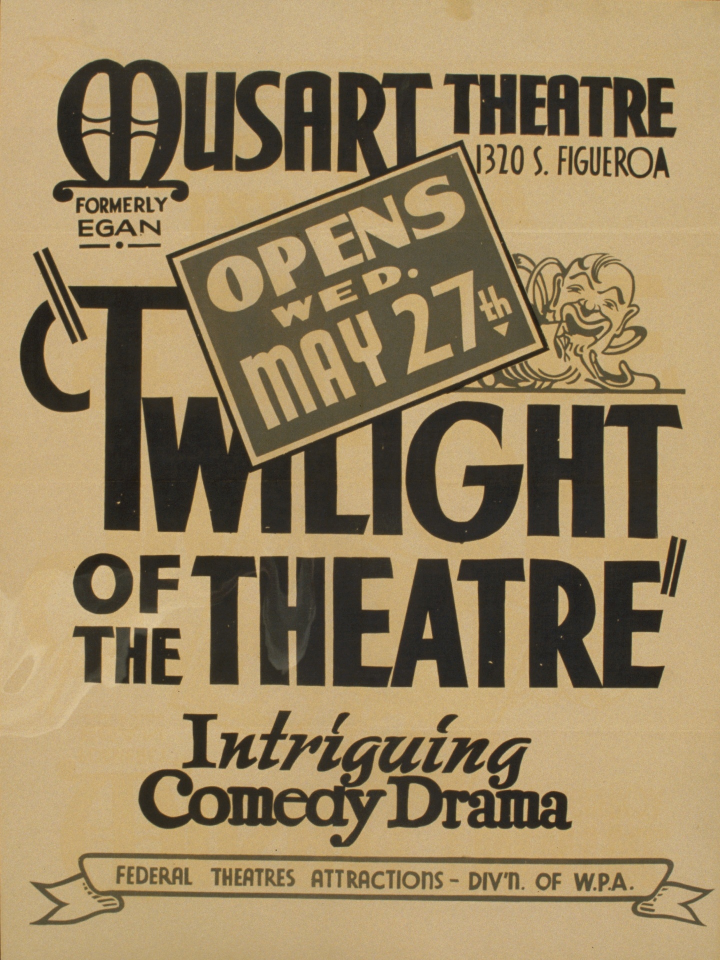 Comédia Drama Poster Vintage