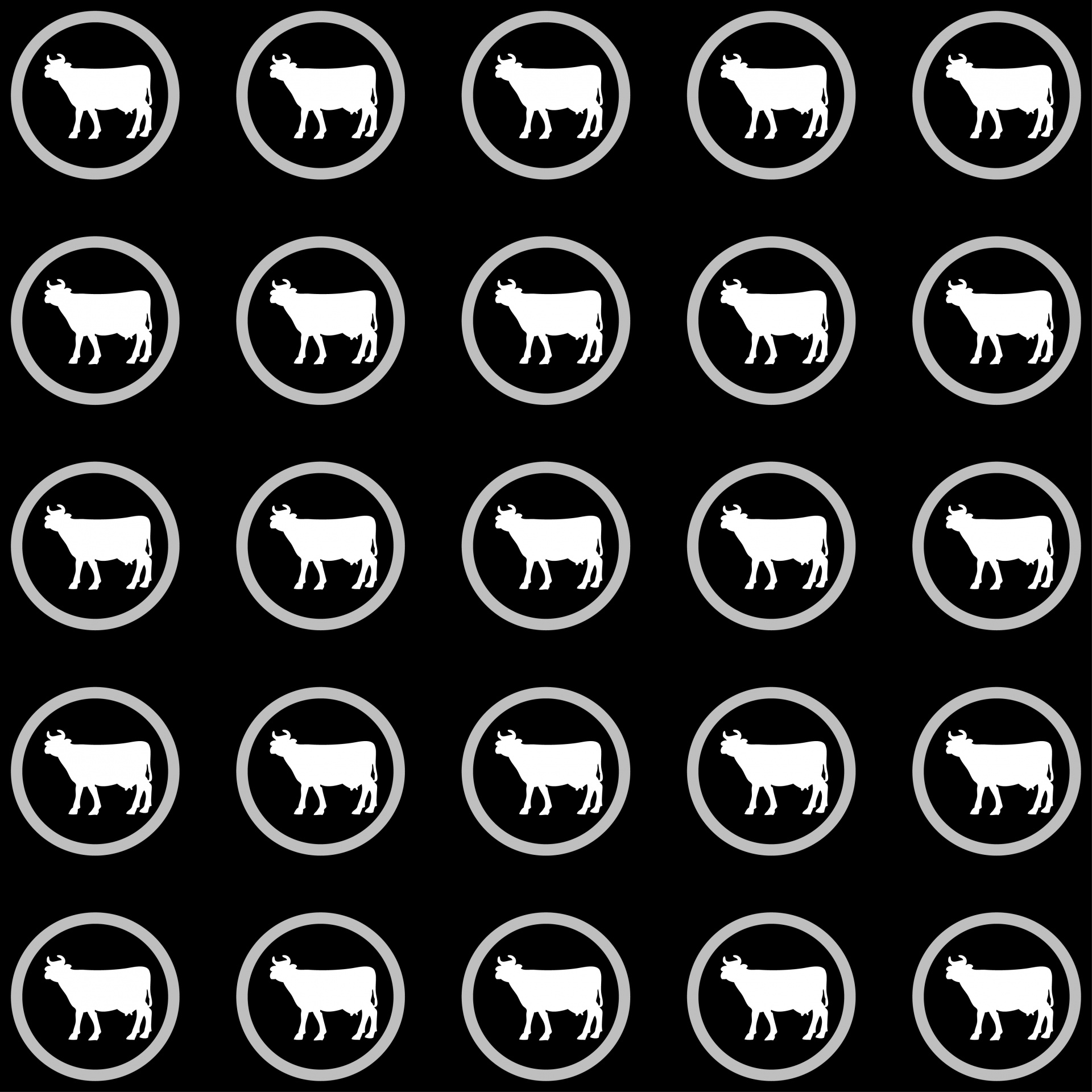 牛の壁紙のパターンの背景