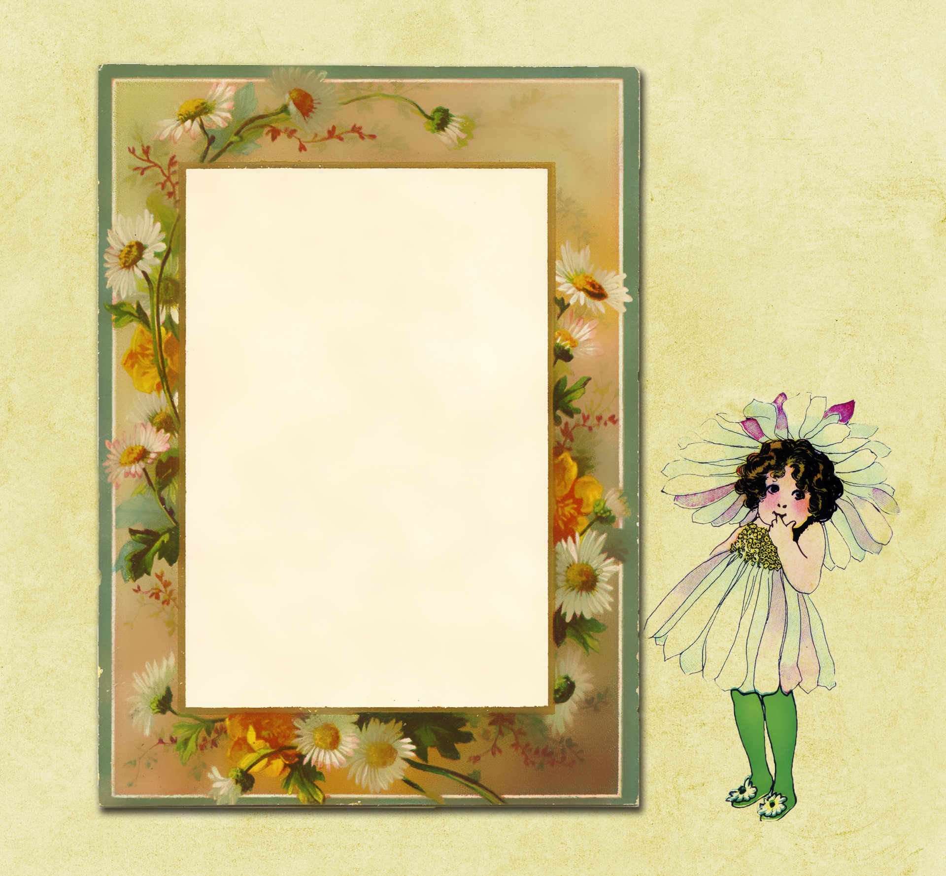 デイジーの花の招待カード