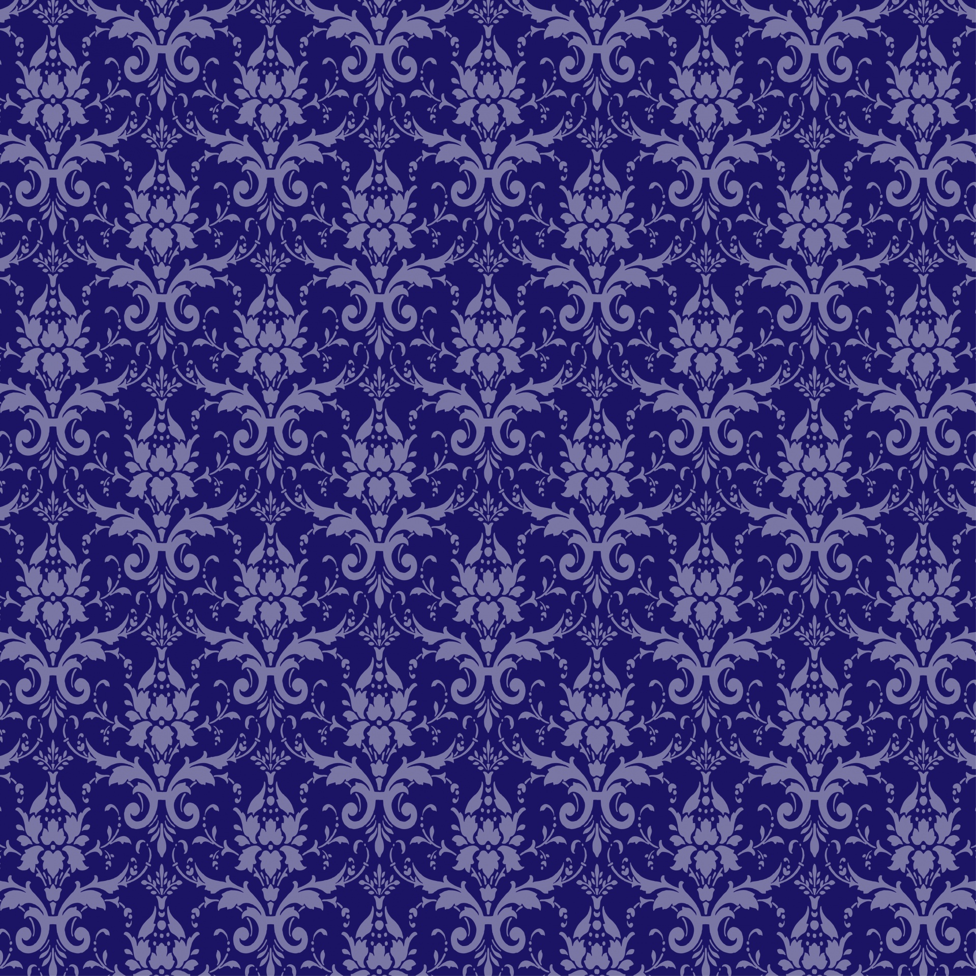 Damask Blue Wallpaper Pattern
