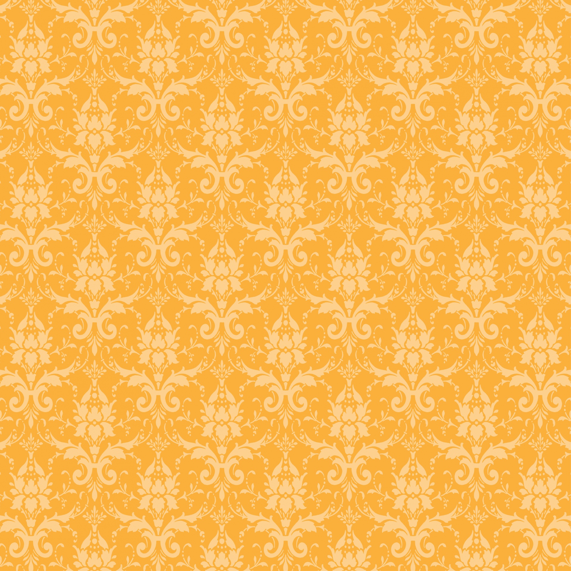 Teste padrão do damasco Wallpaper Laranj