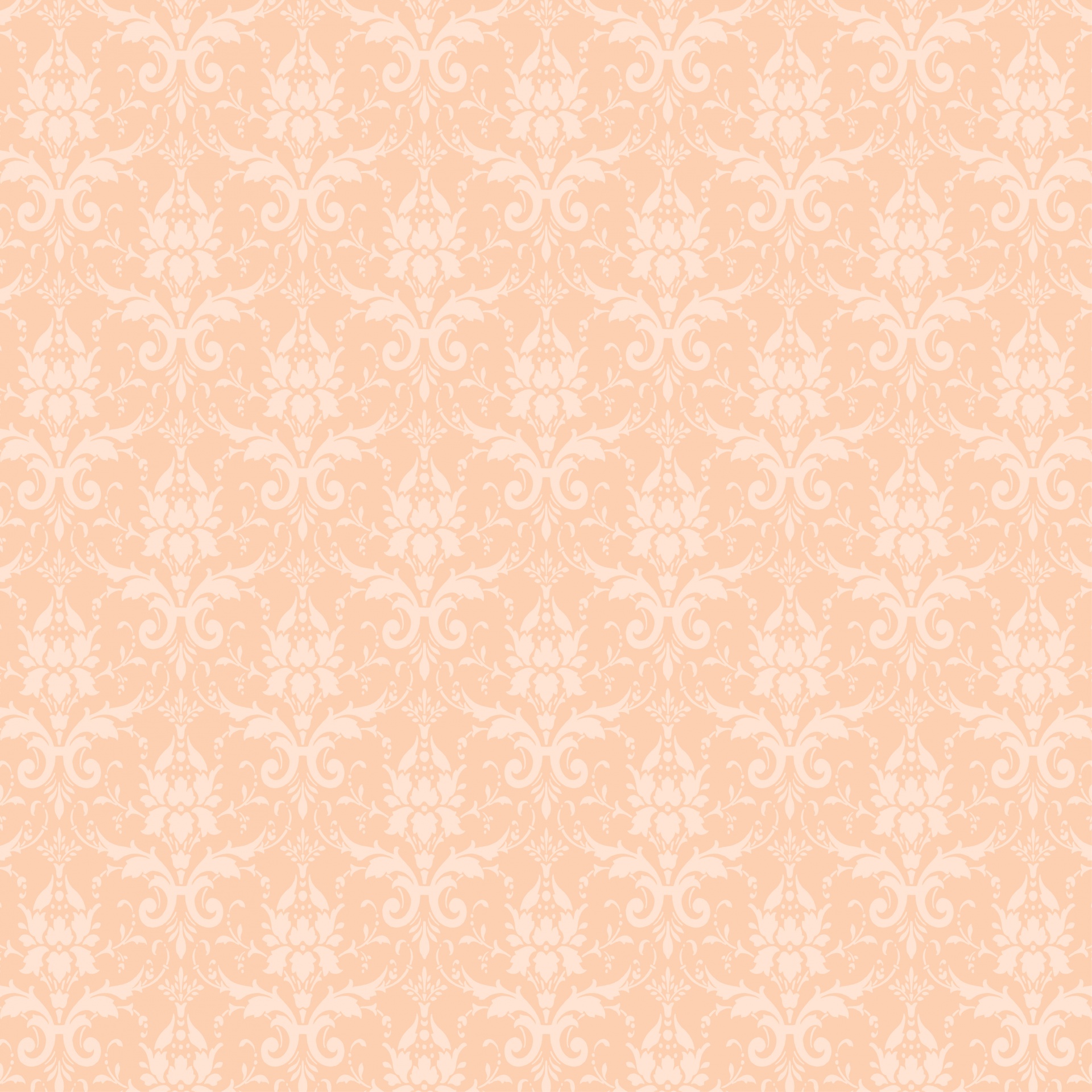 Teste padrão do damasco Wallpaper Peach