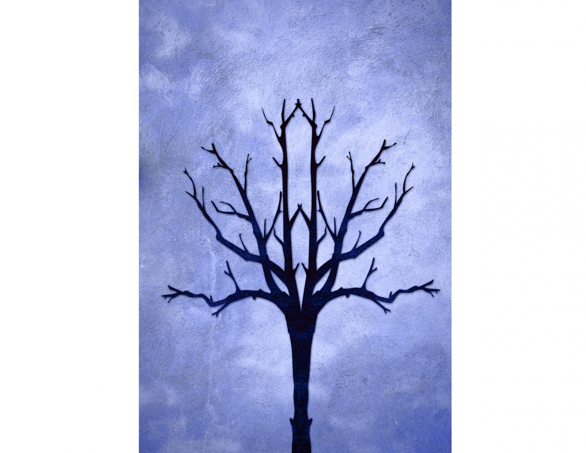 Oscuro azul del árbol