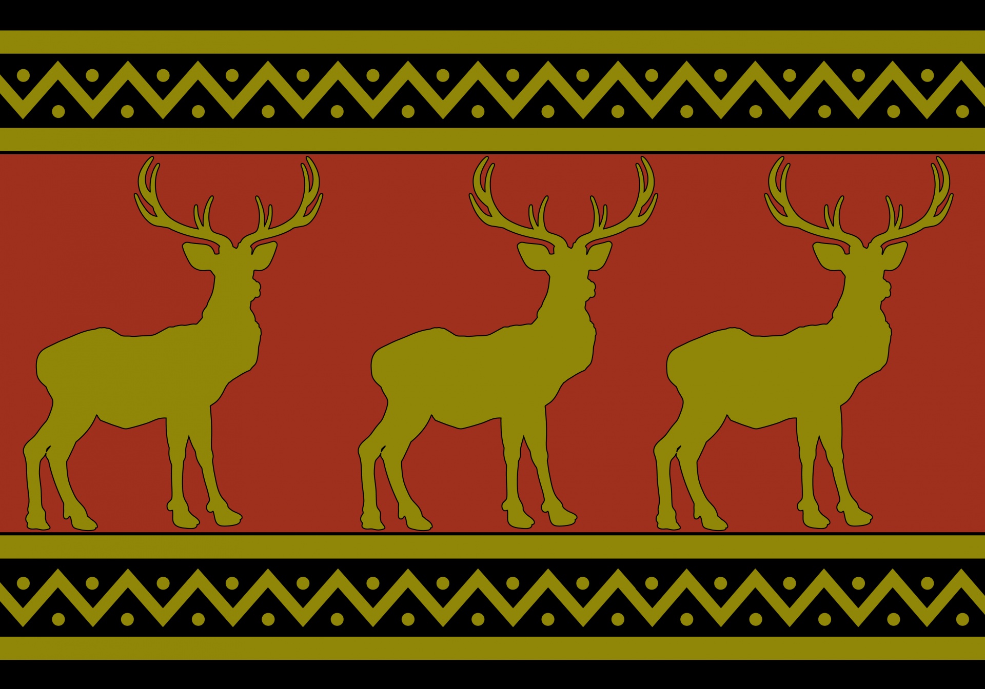 Deer, veado Wallpaper Pattern