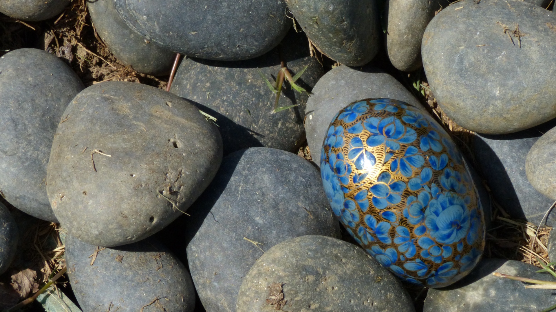 Easter Eggs And Zen Rocks