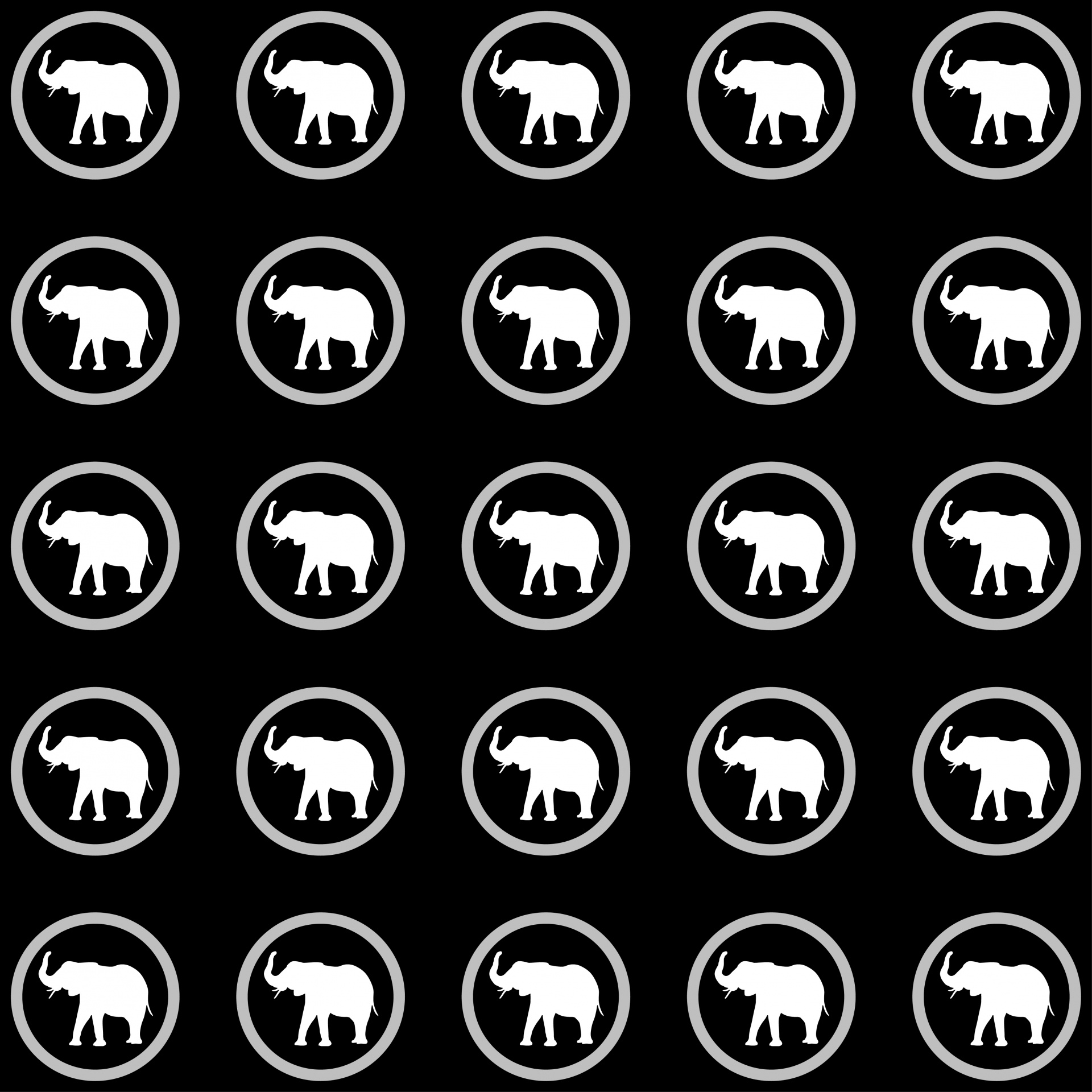 Wallpaper Elephant Pattern