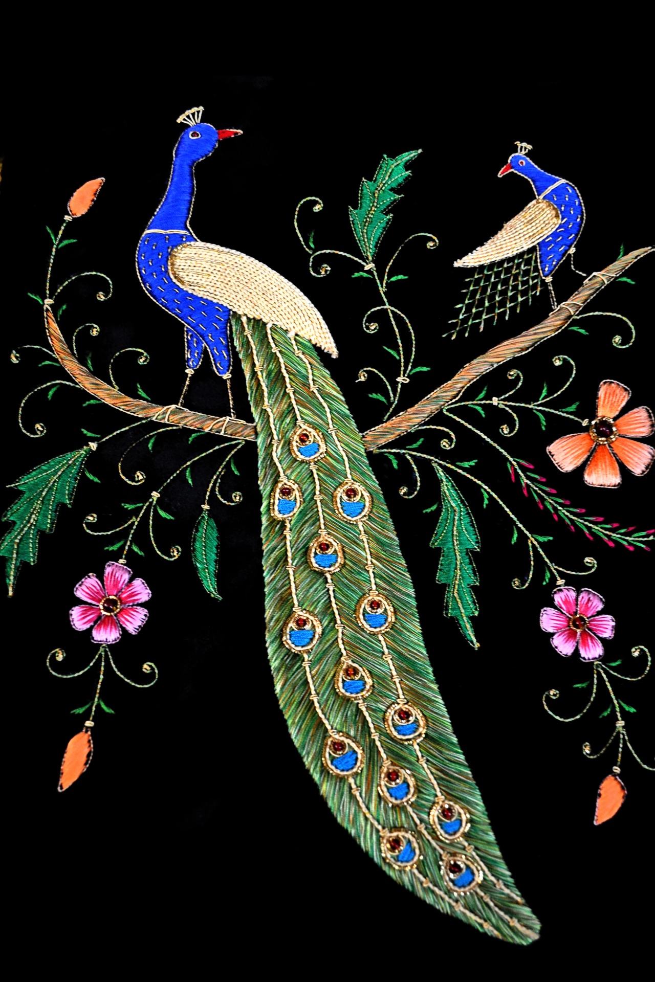 Embroidered Peacock Free Stock Photo Public Domain Pictures