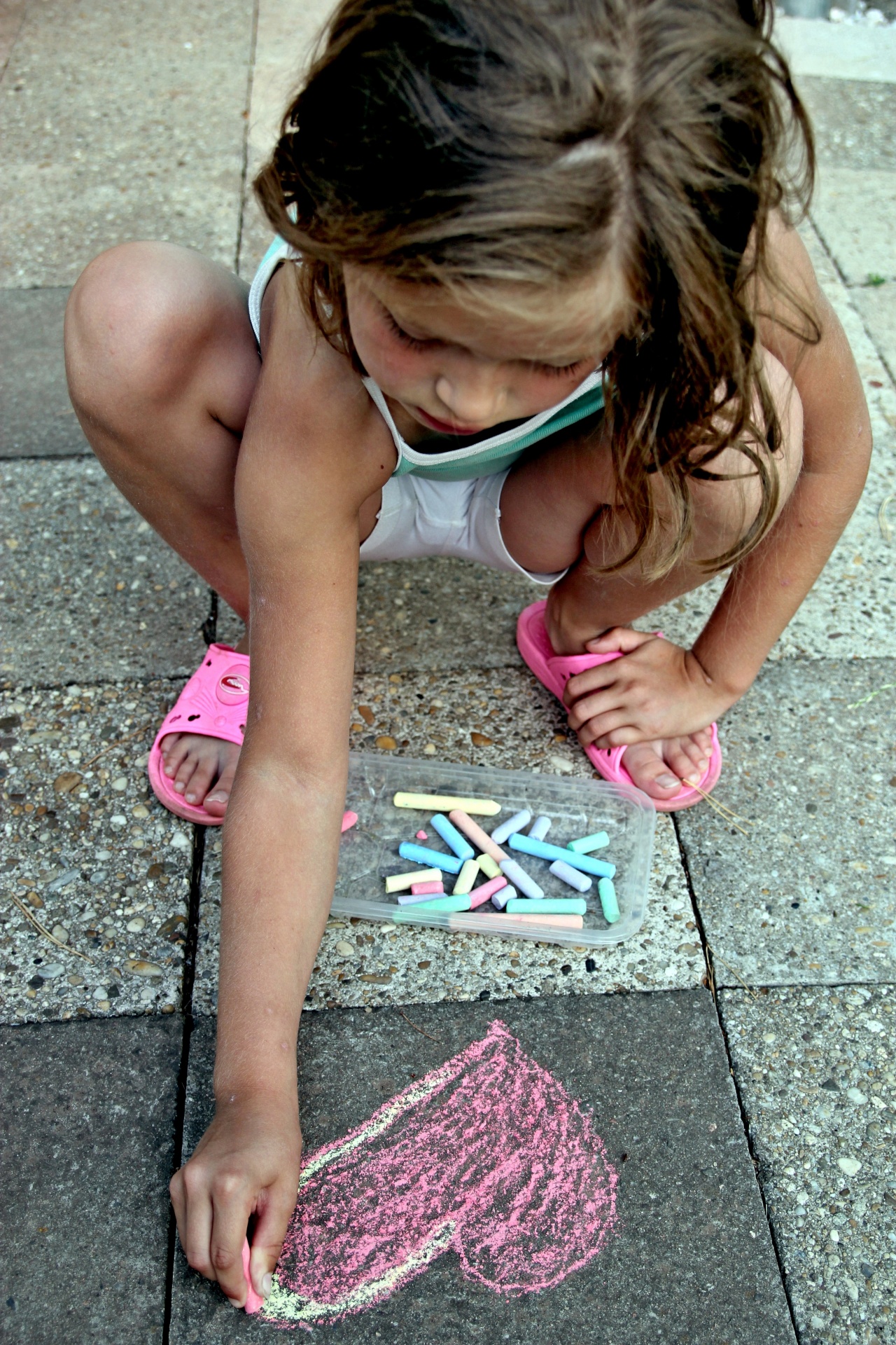Child Drawing A Heart