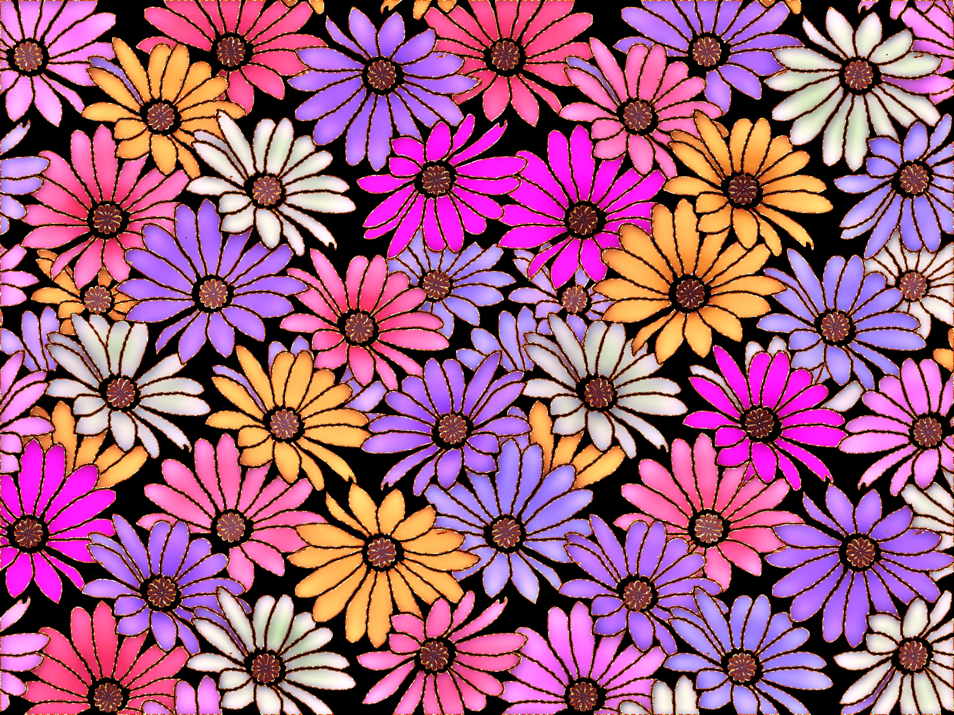 花パターン背景43