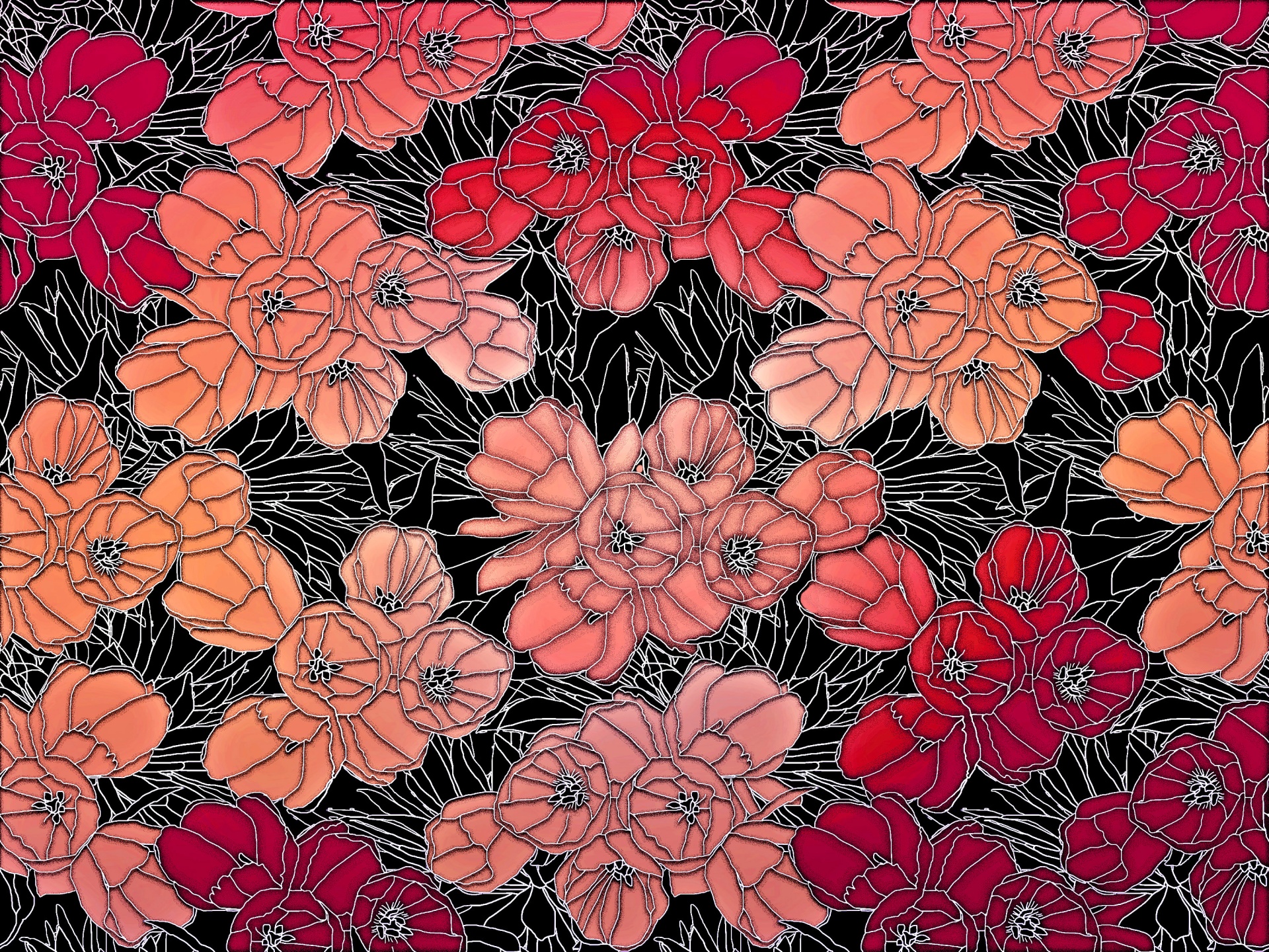 花パターン背景47