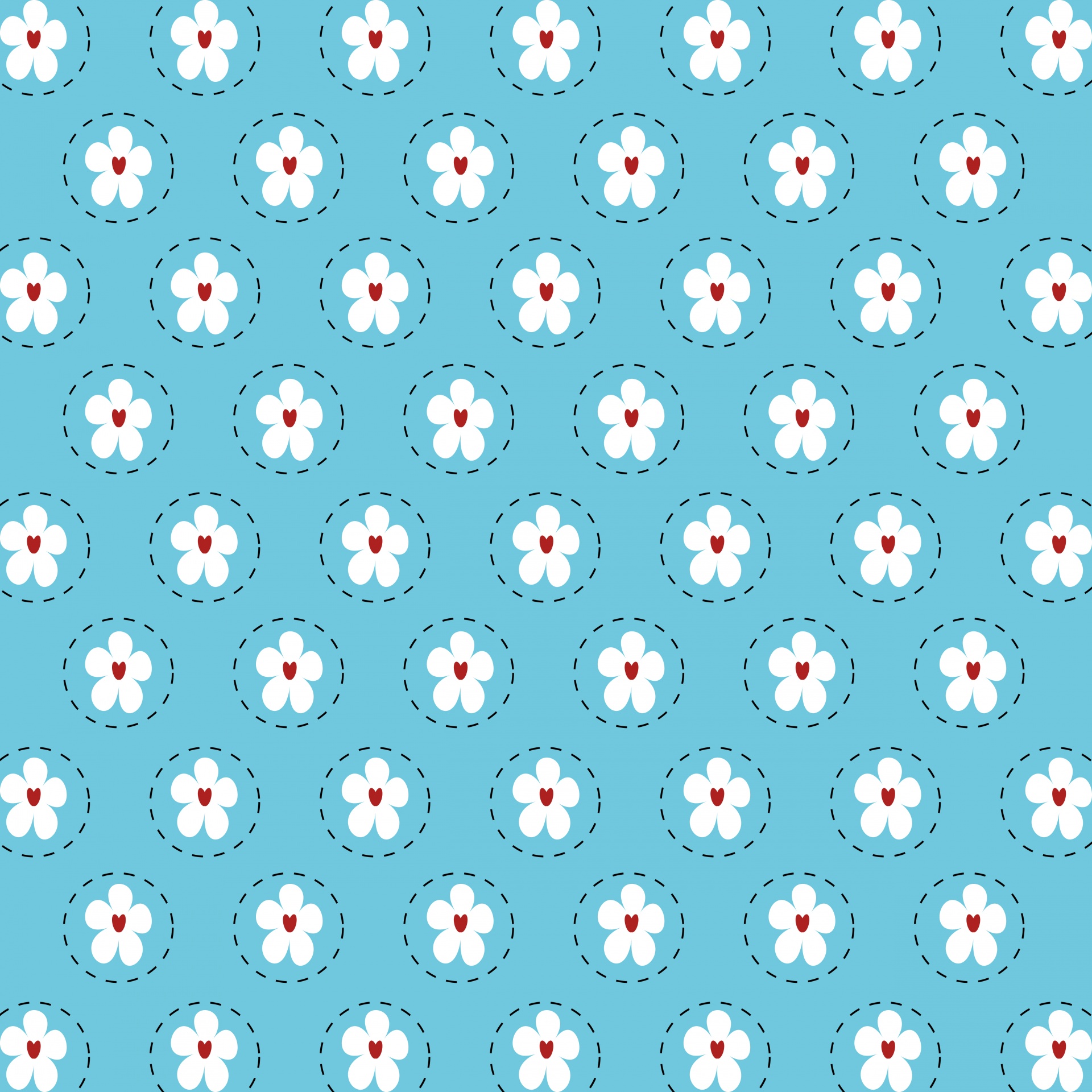 Teste padrão floral azul