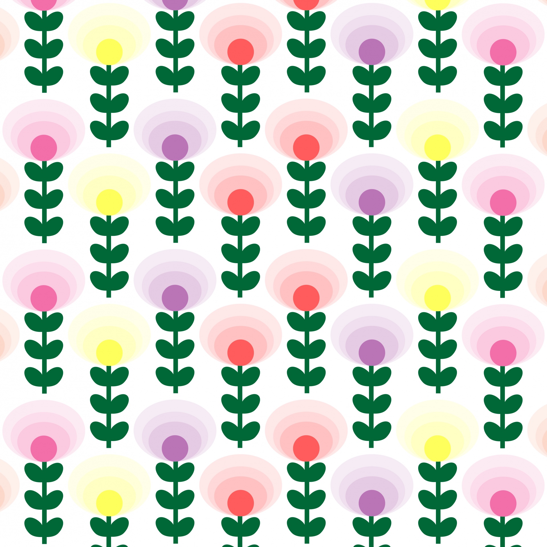 Papel de parede floral Pattern Brilhante