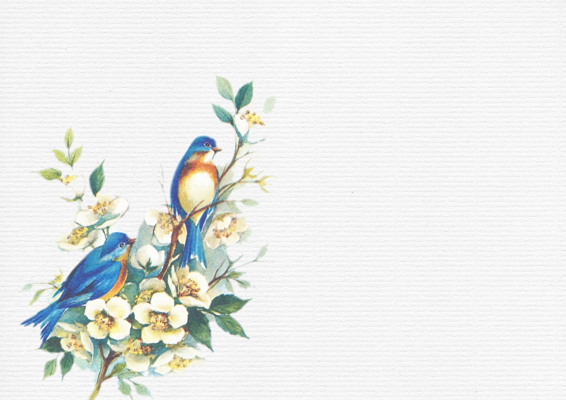 花の鳥の背景紙