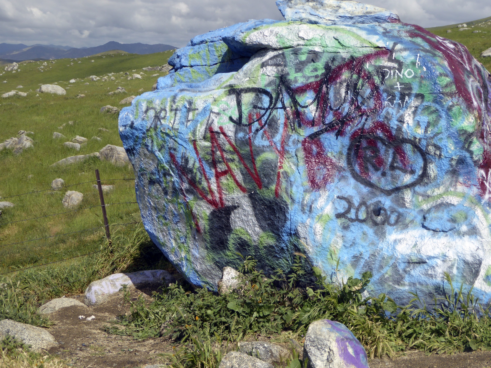 Graffiti roca de cerca