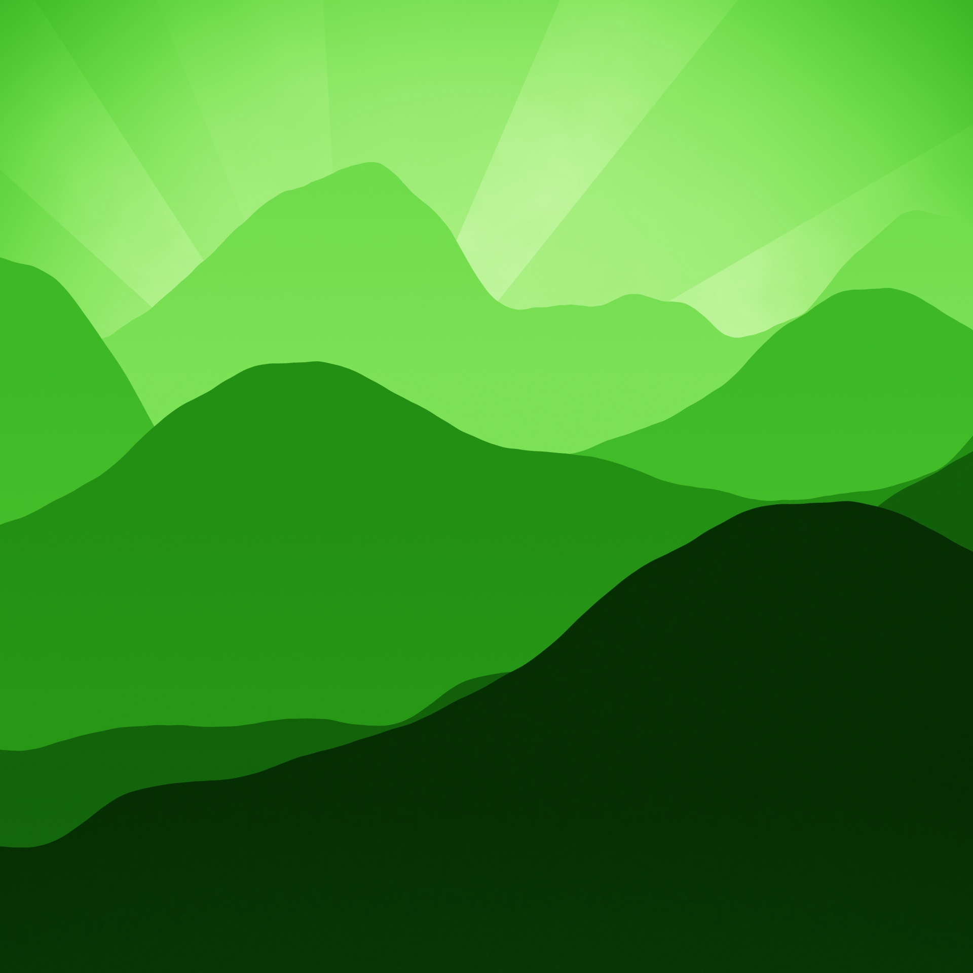 Montanhas verdes