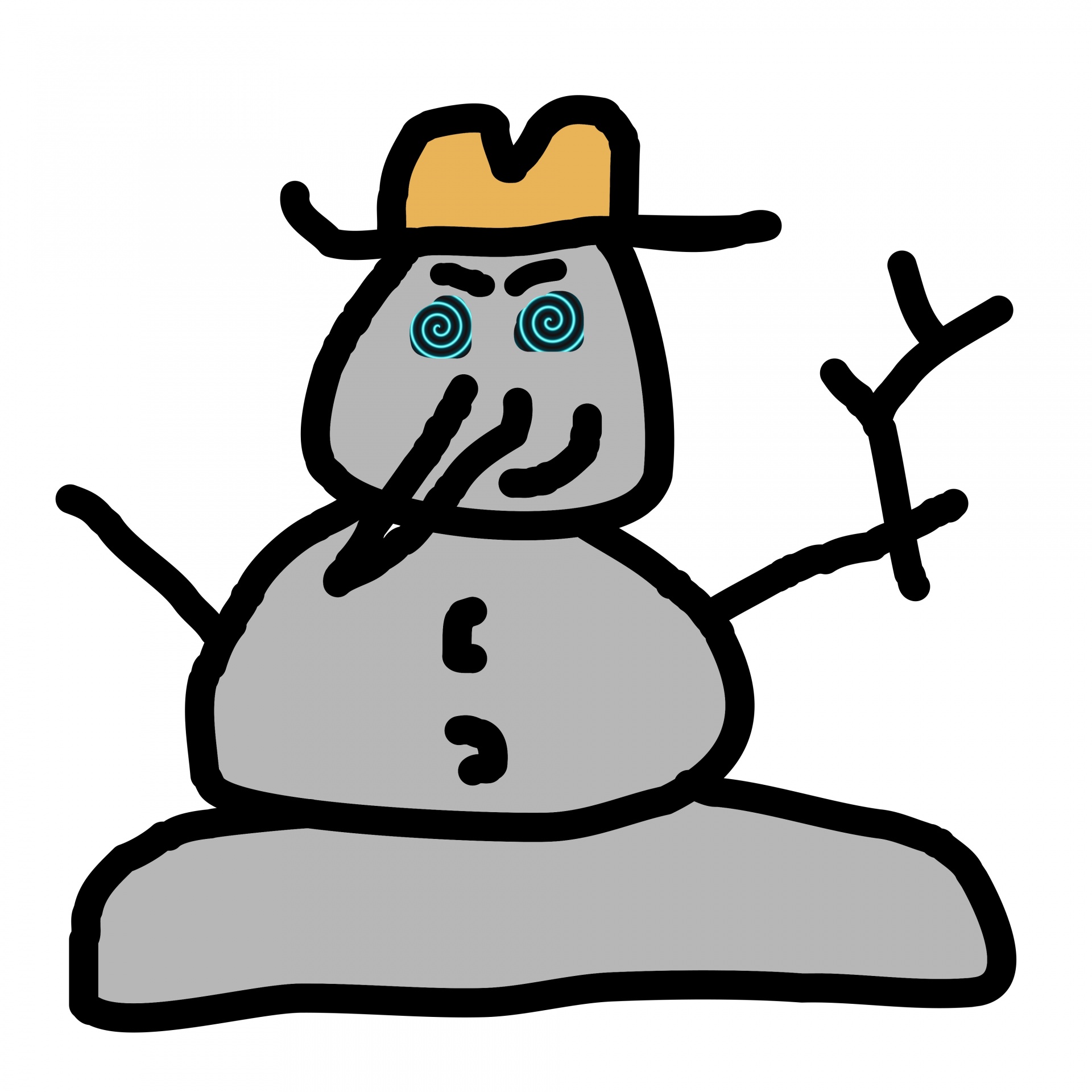 Grey Snowman