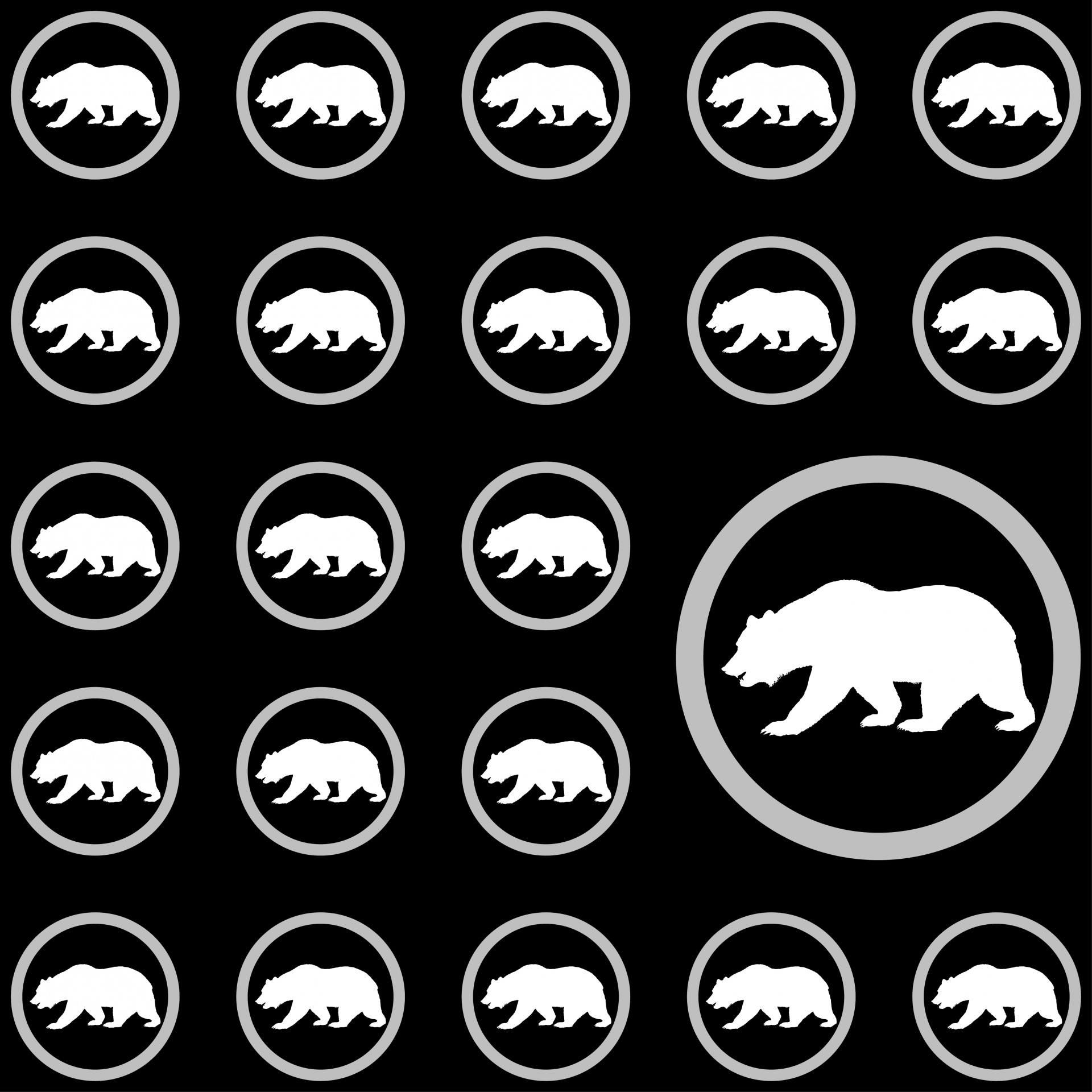Grizzly Wallpaper Urso Pattern