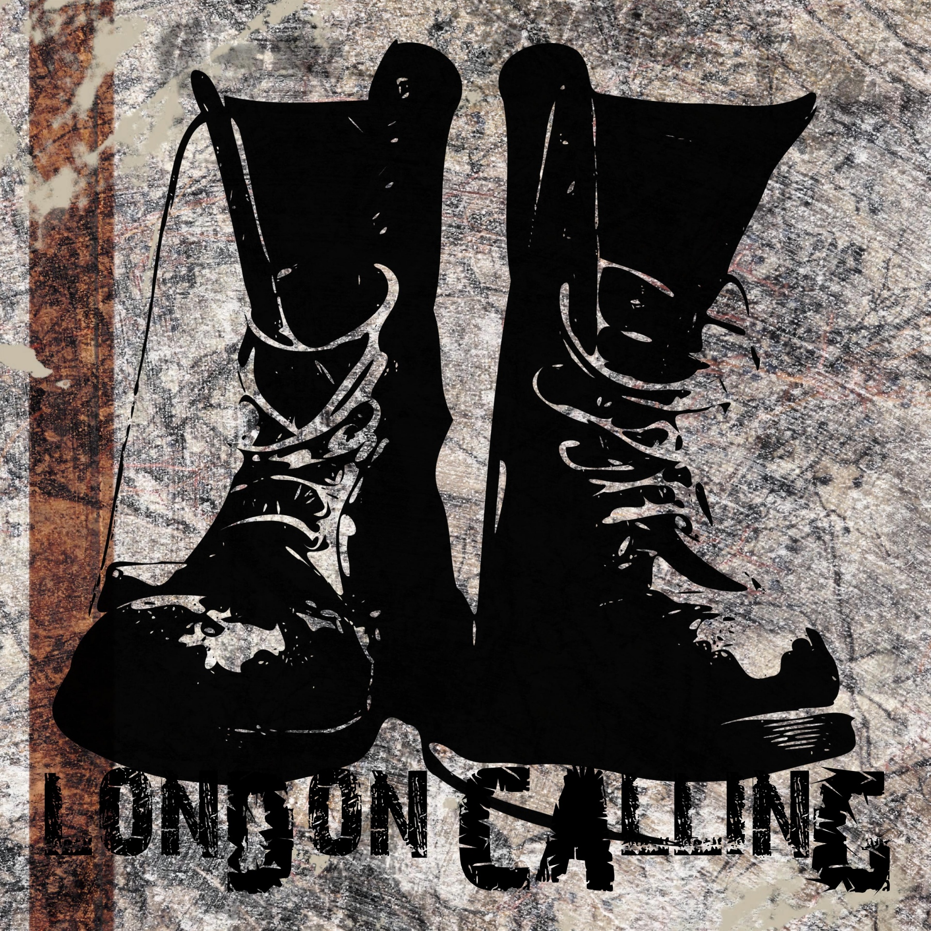 Grunge Boots Art Collage