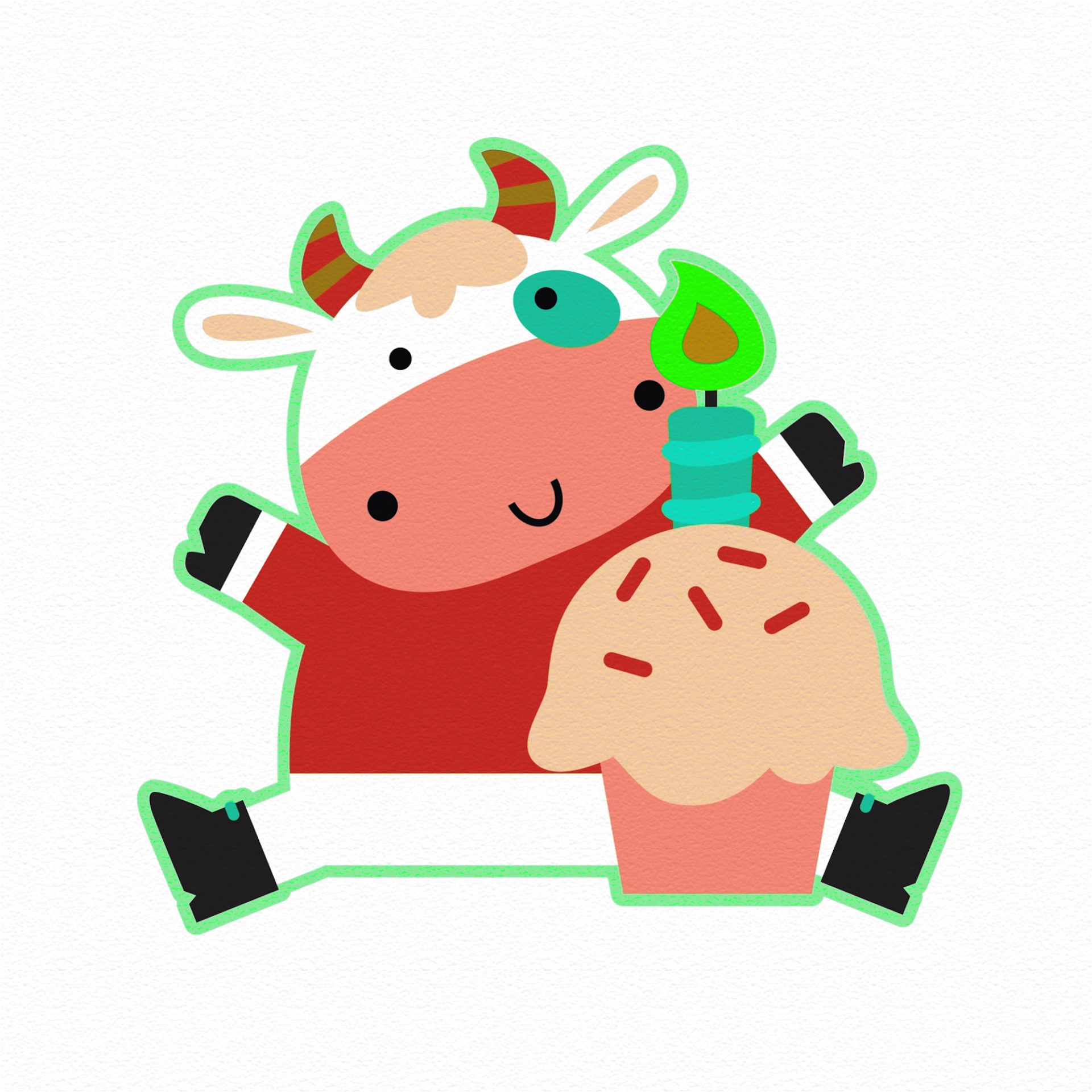 Happy Cow Day Green