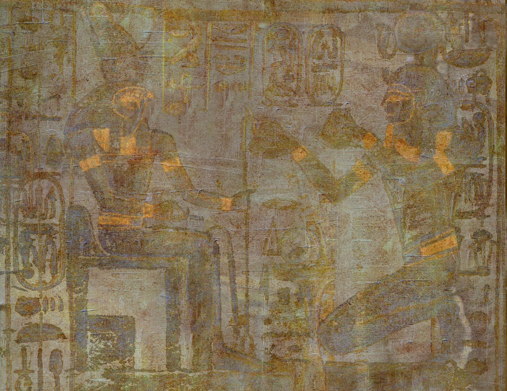 Ilustración Egipto oro verde