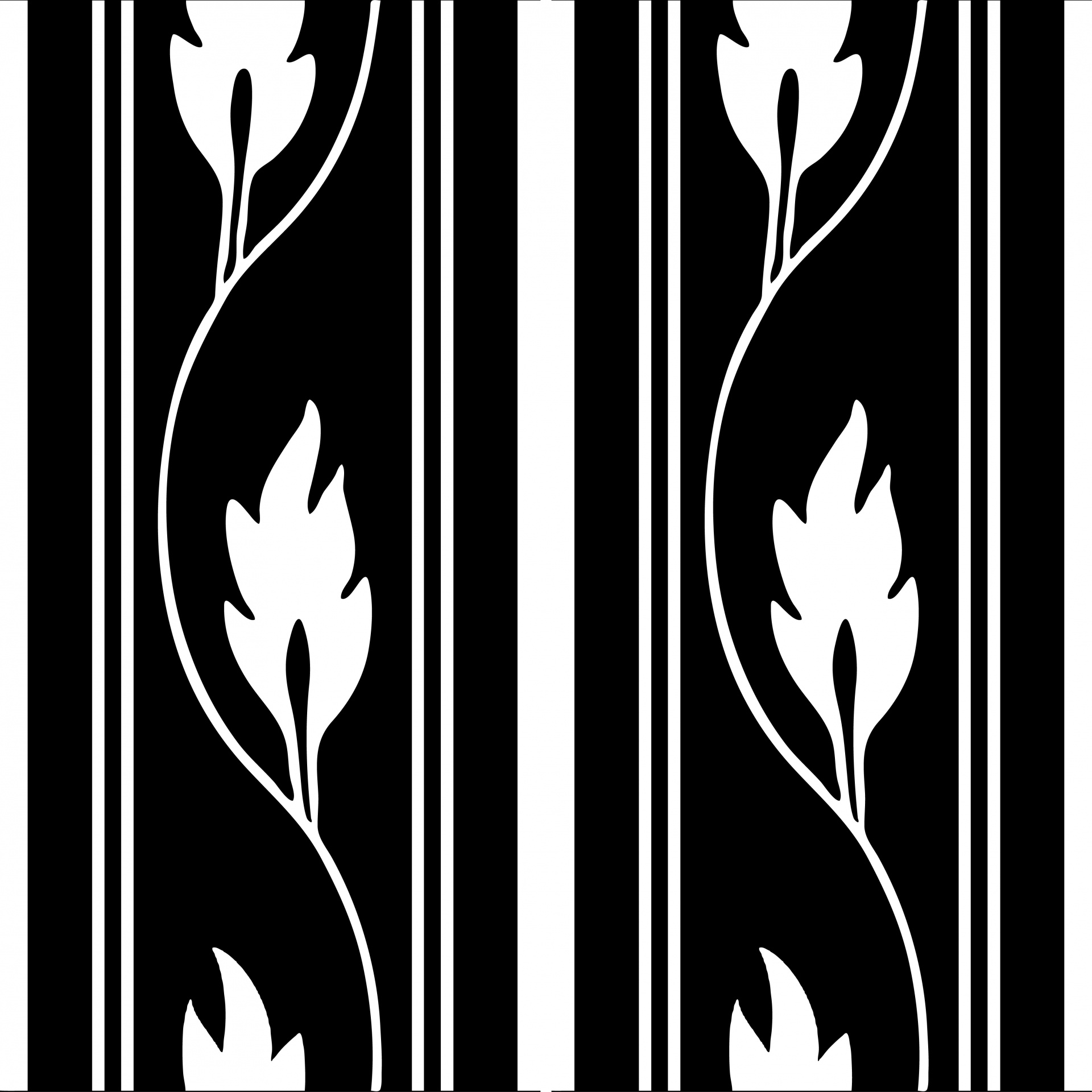 Leaf Wallpaper Black White