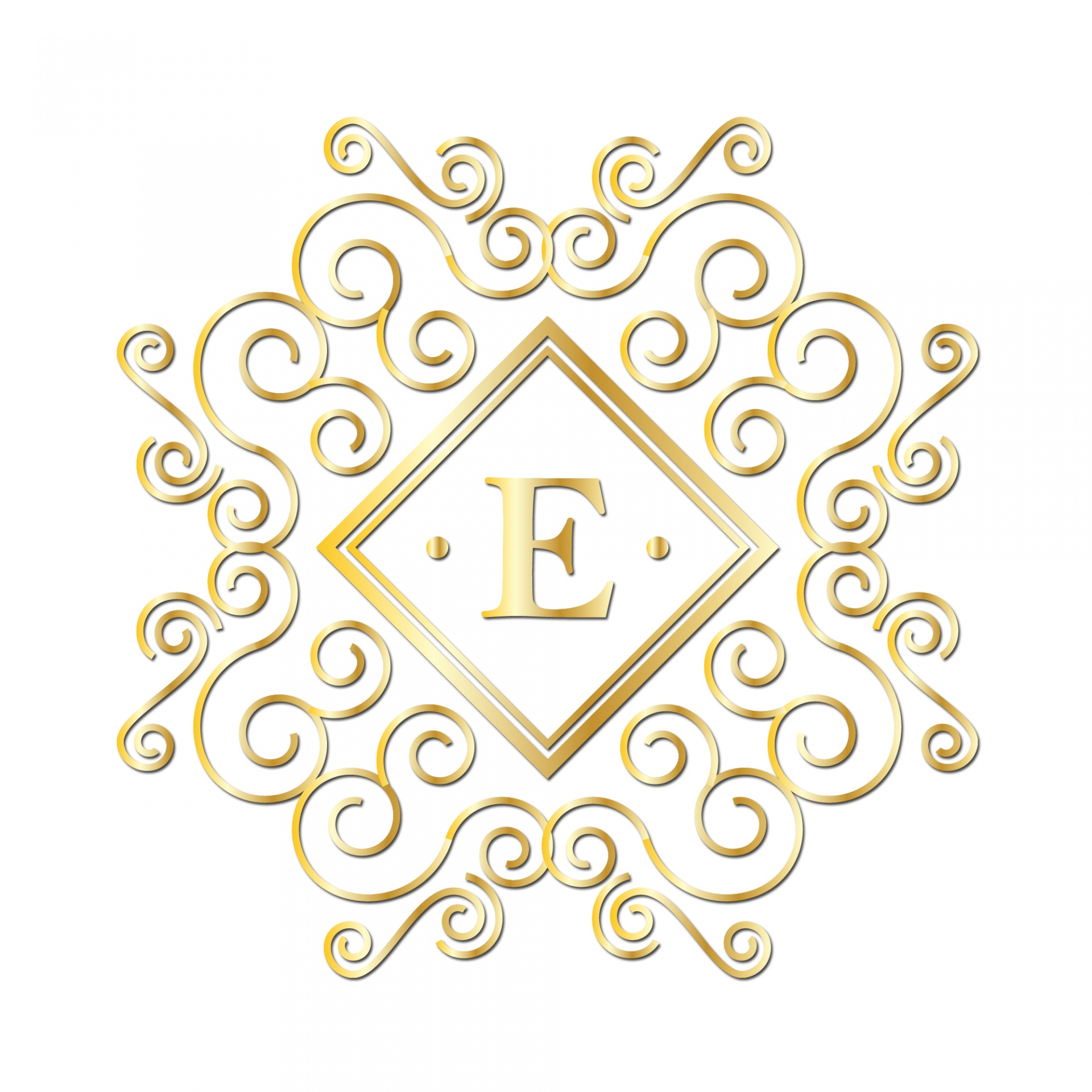 Litera E, Złoty Monogram