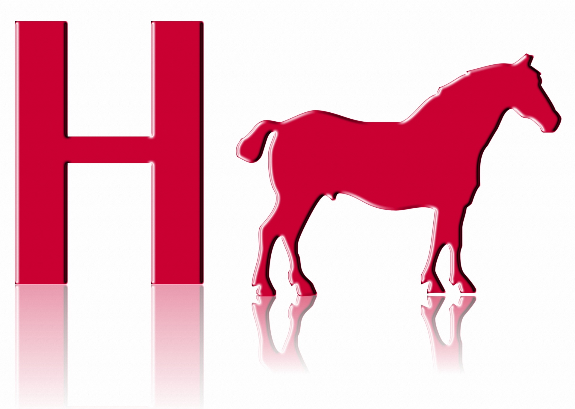 Letter H Horse