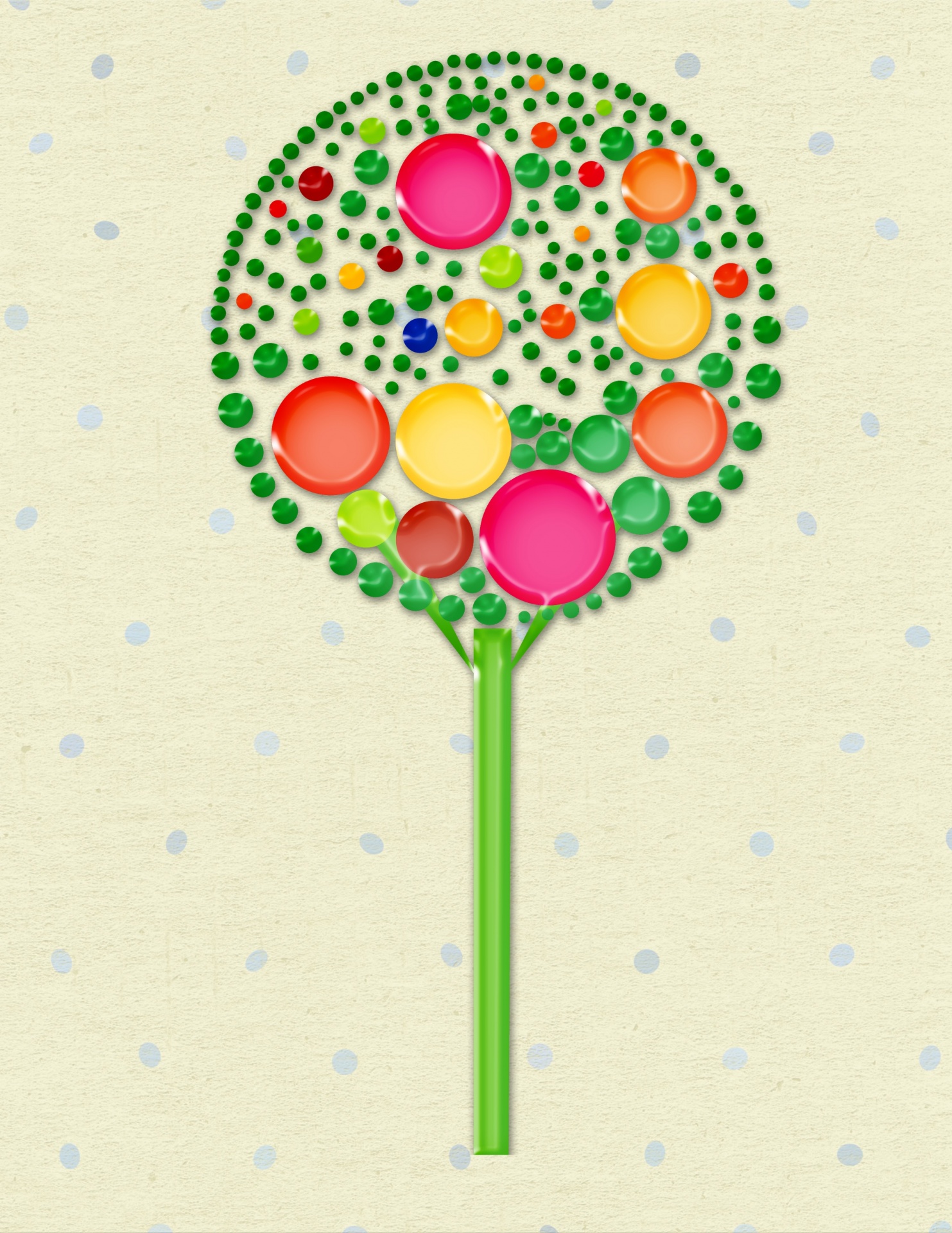 Lollipop Green Dots