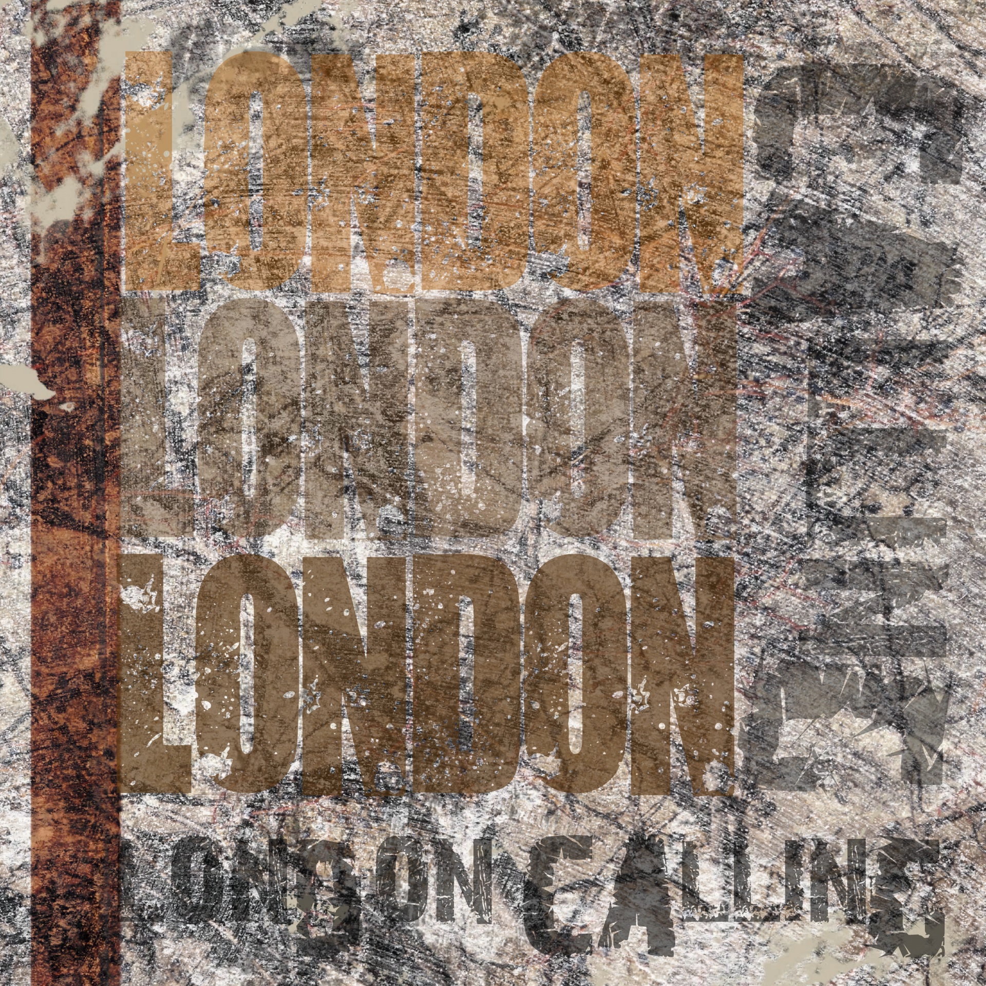 London Calling Grunge arte da colagem