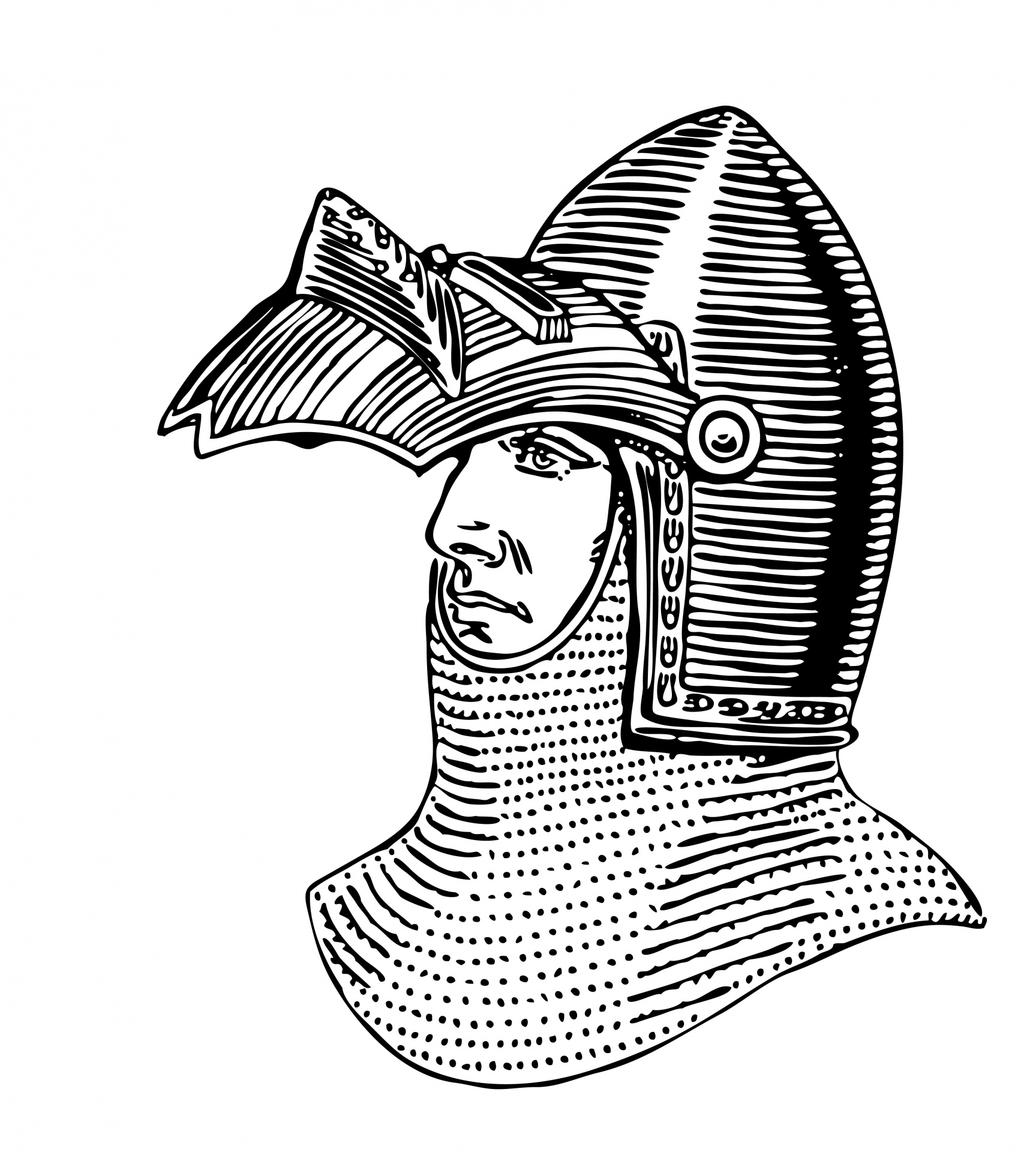 中世の軍事スチールヘルメット