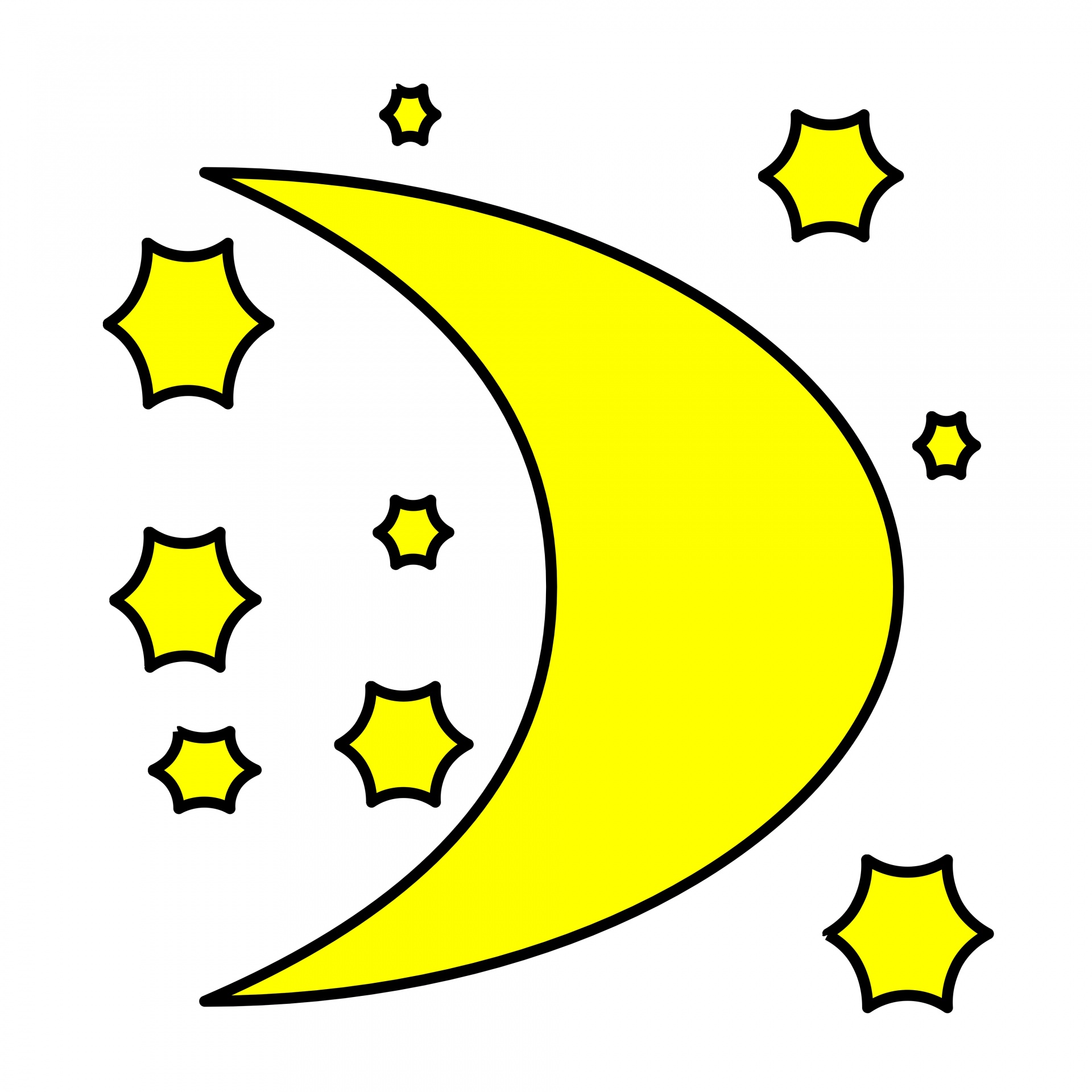 Lua e as estrelas