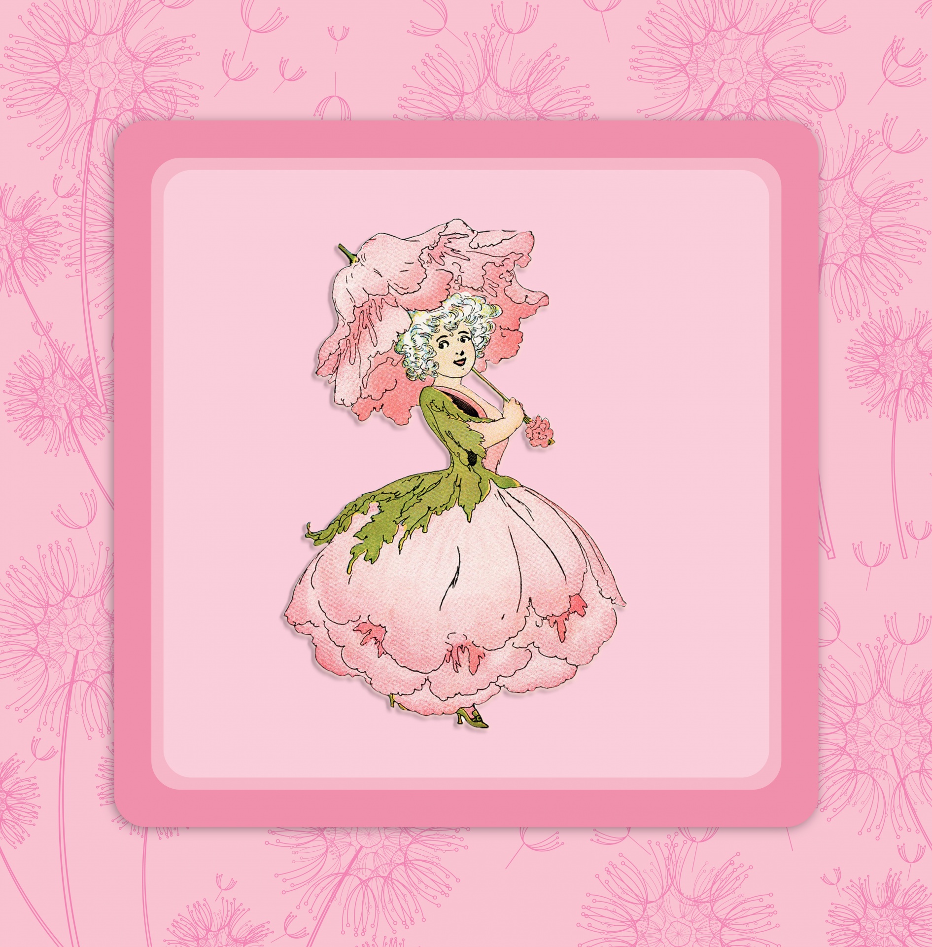 牡丹の花の子ピンク
