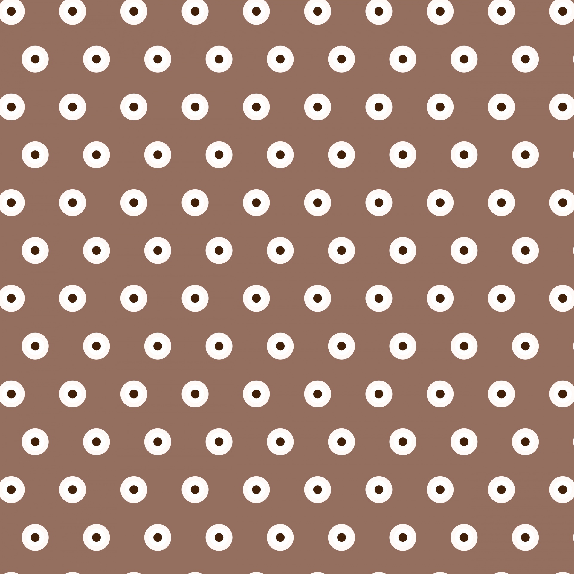 Polka Dots Brown White Wallpaper
