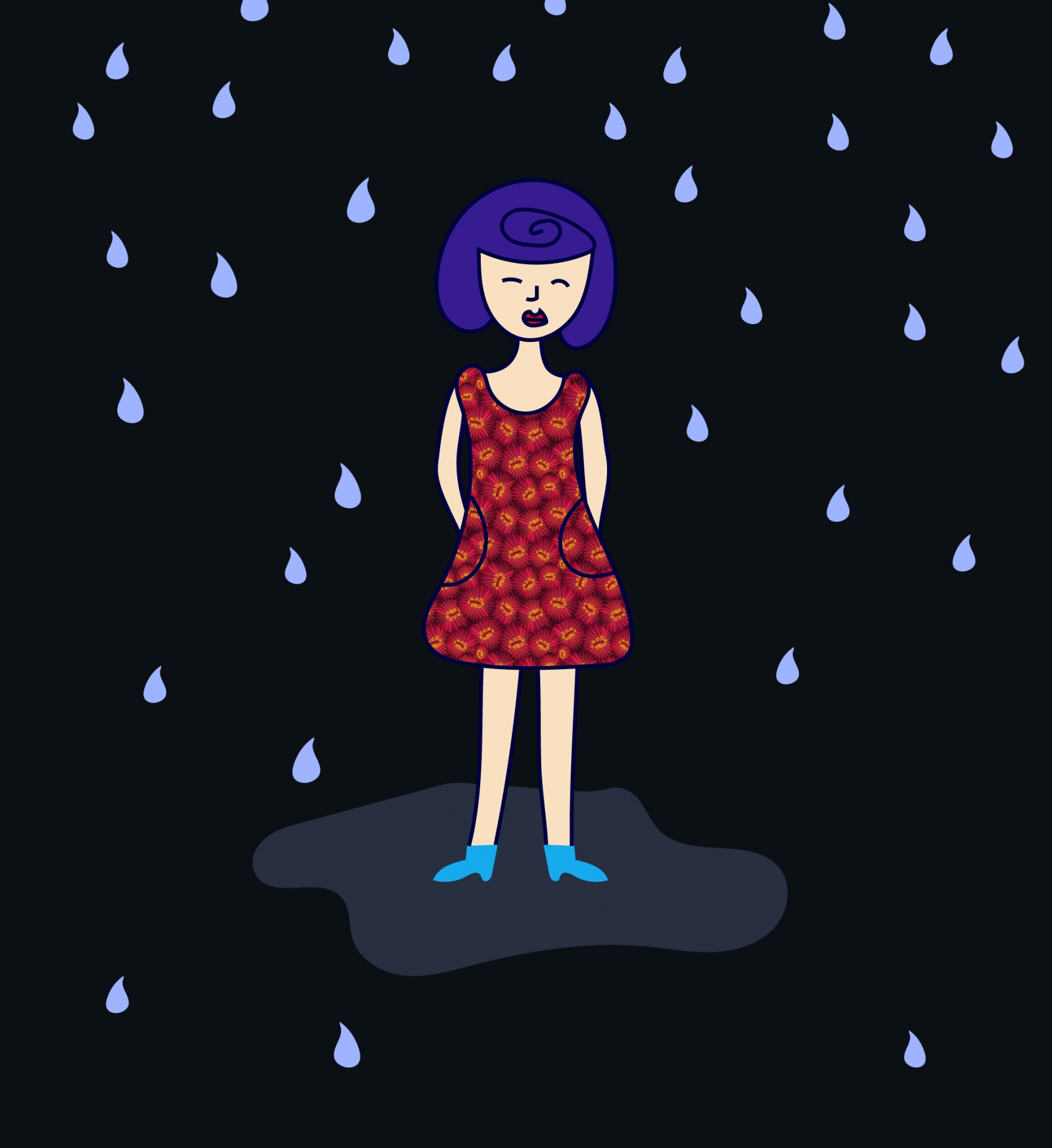 雨の女の子