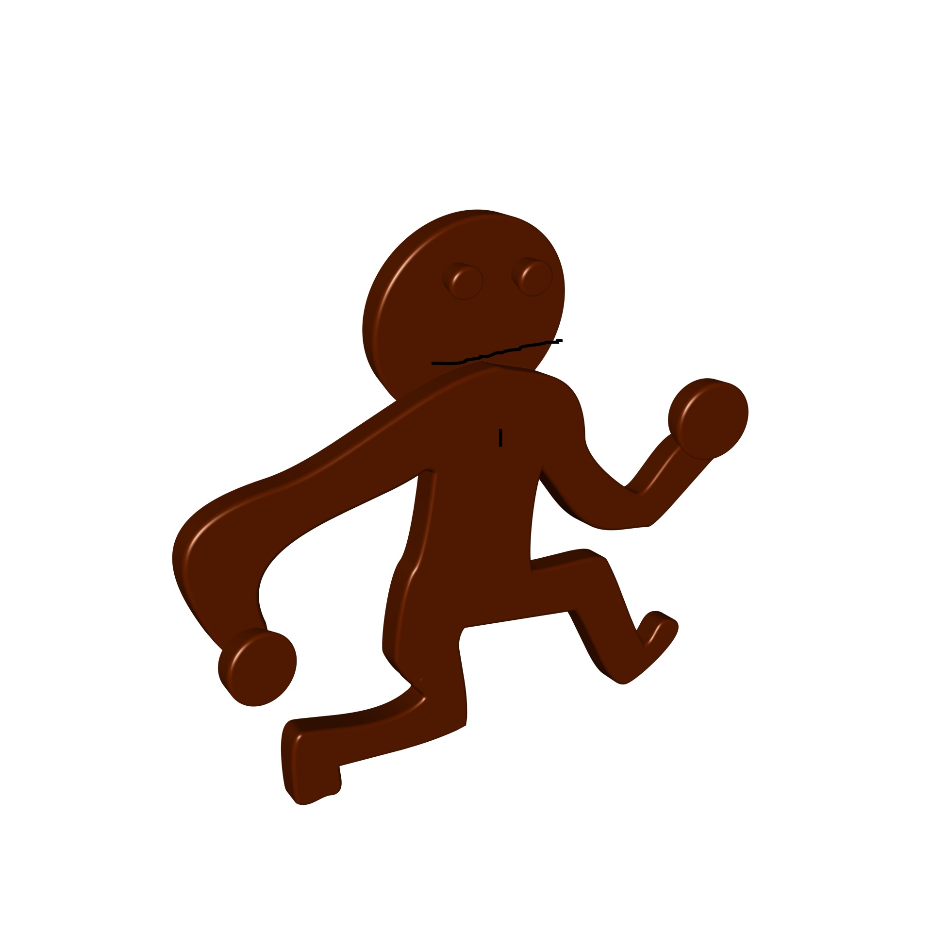 Corriendo palo de hombre 3D