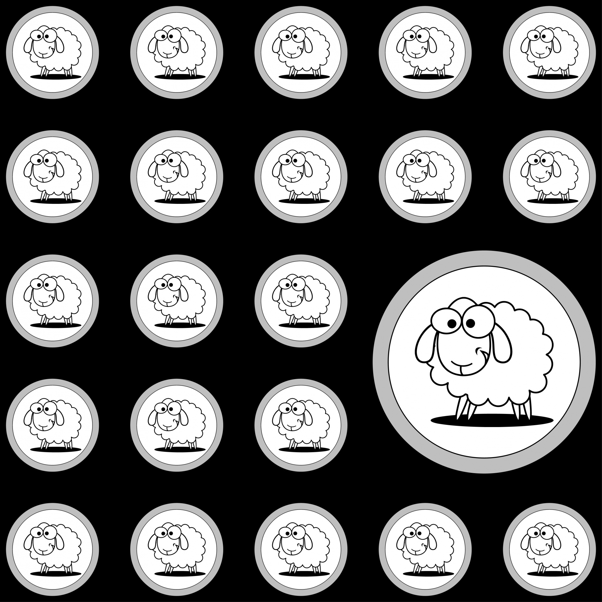 Sheep Cartoon Background Wallpaper