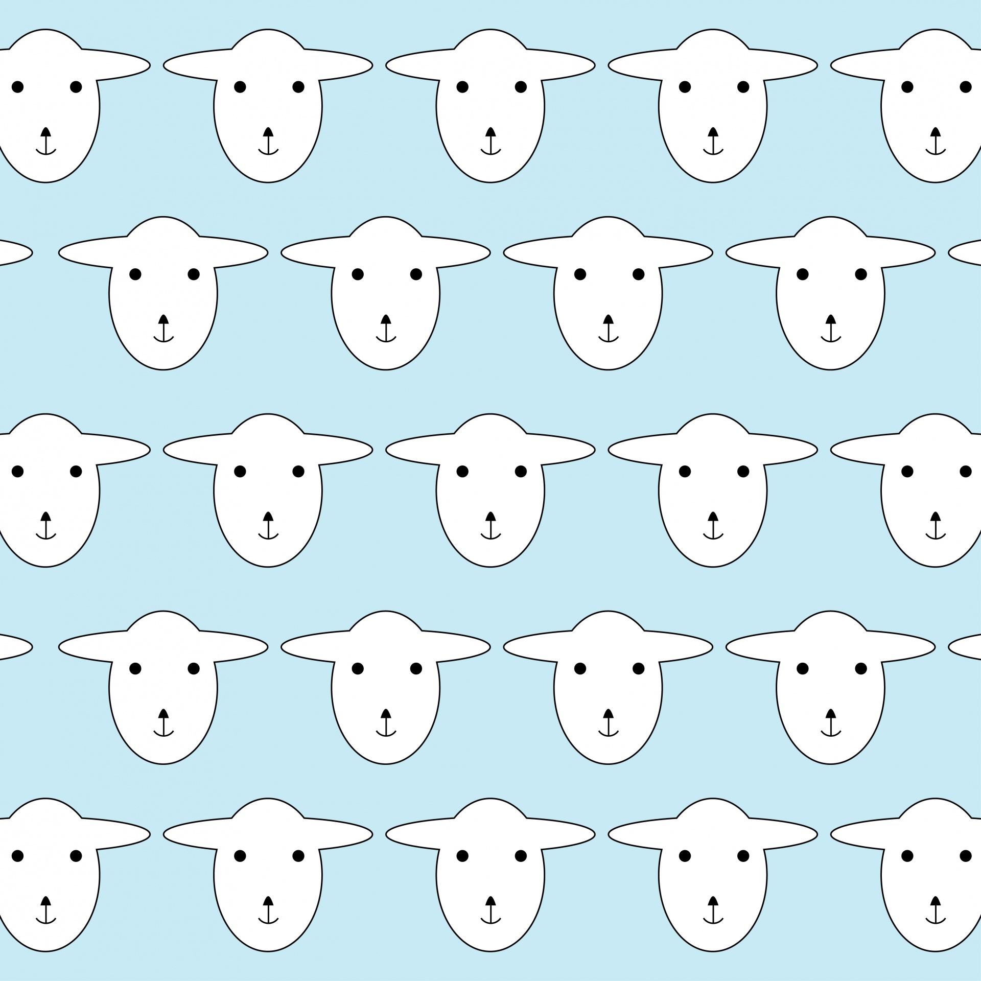 Wallpaper Sheep Pattern azul