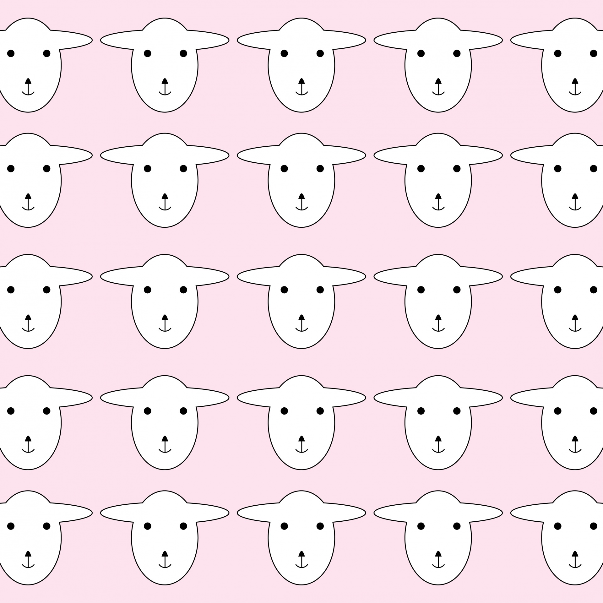 Patrón de ovejas papel pintado rosado