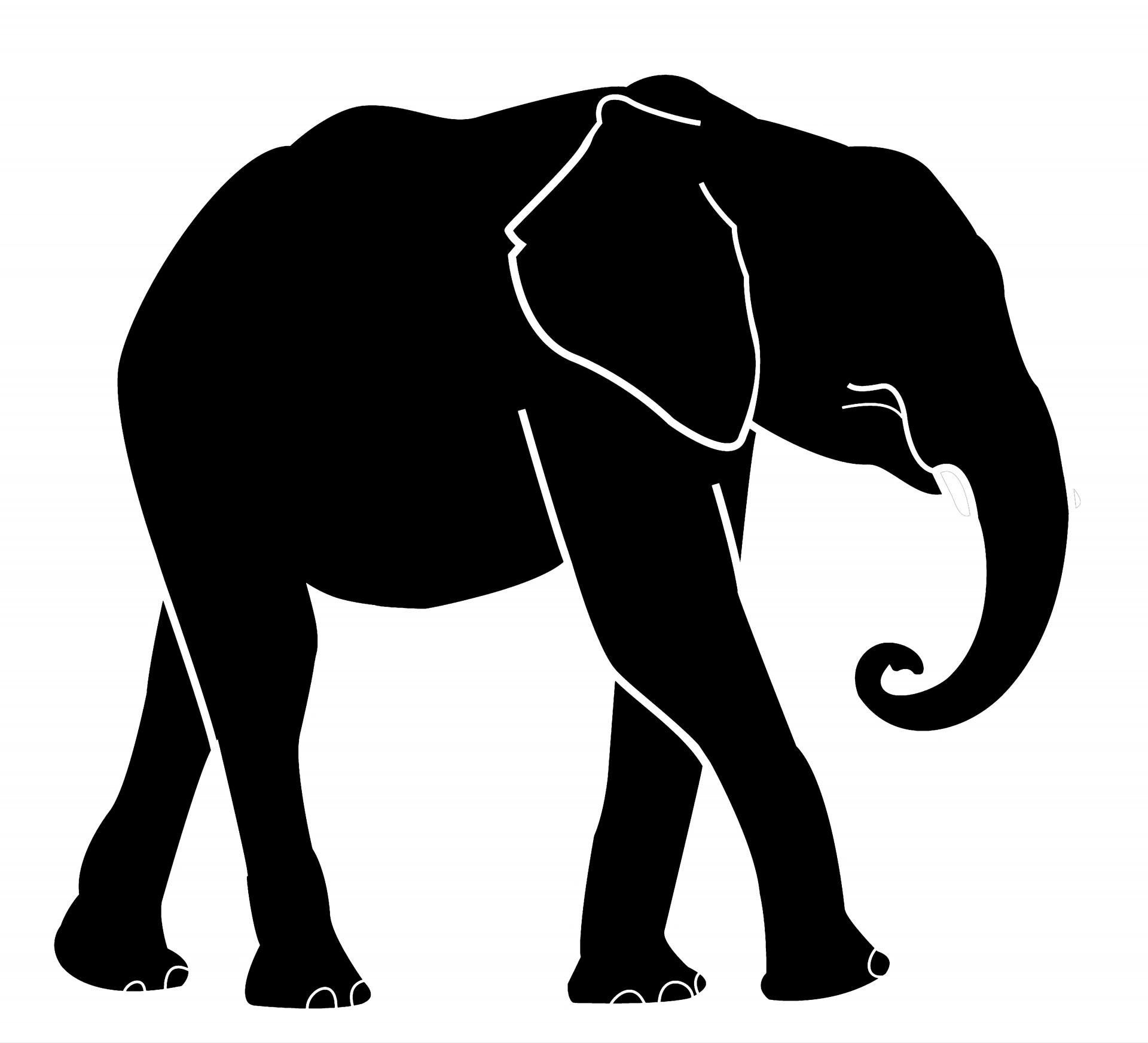 Silueta del elefante