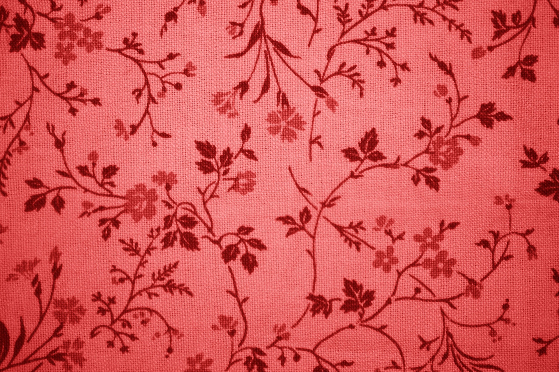 Red And Pink Floral Fabric