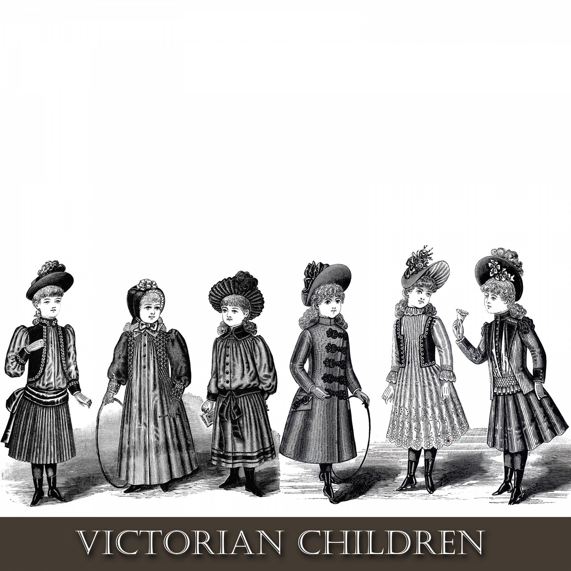 Děti viktoriánské kliparty
