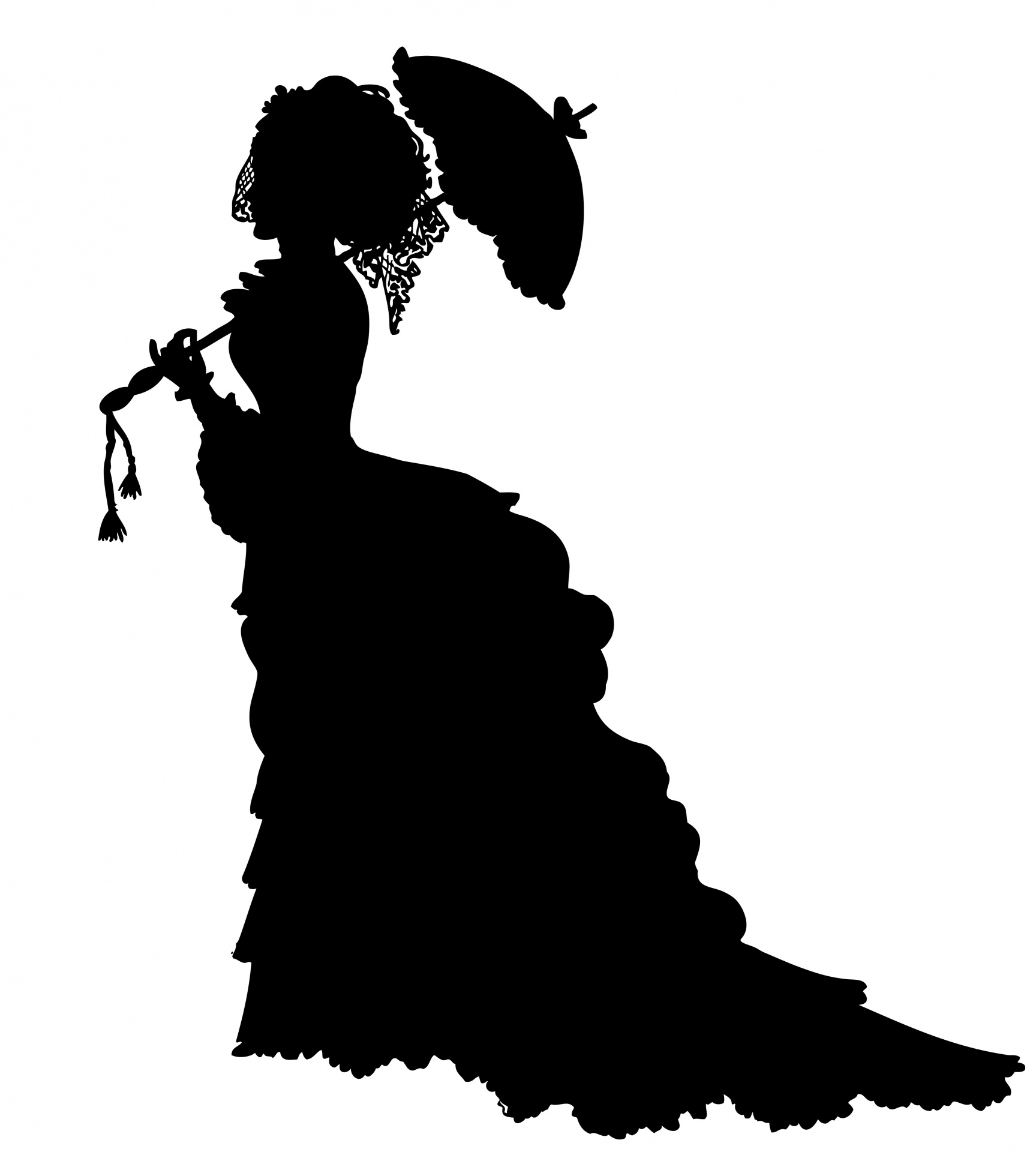Victorian Lady Crinoline Silhouette
