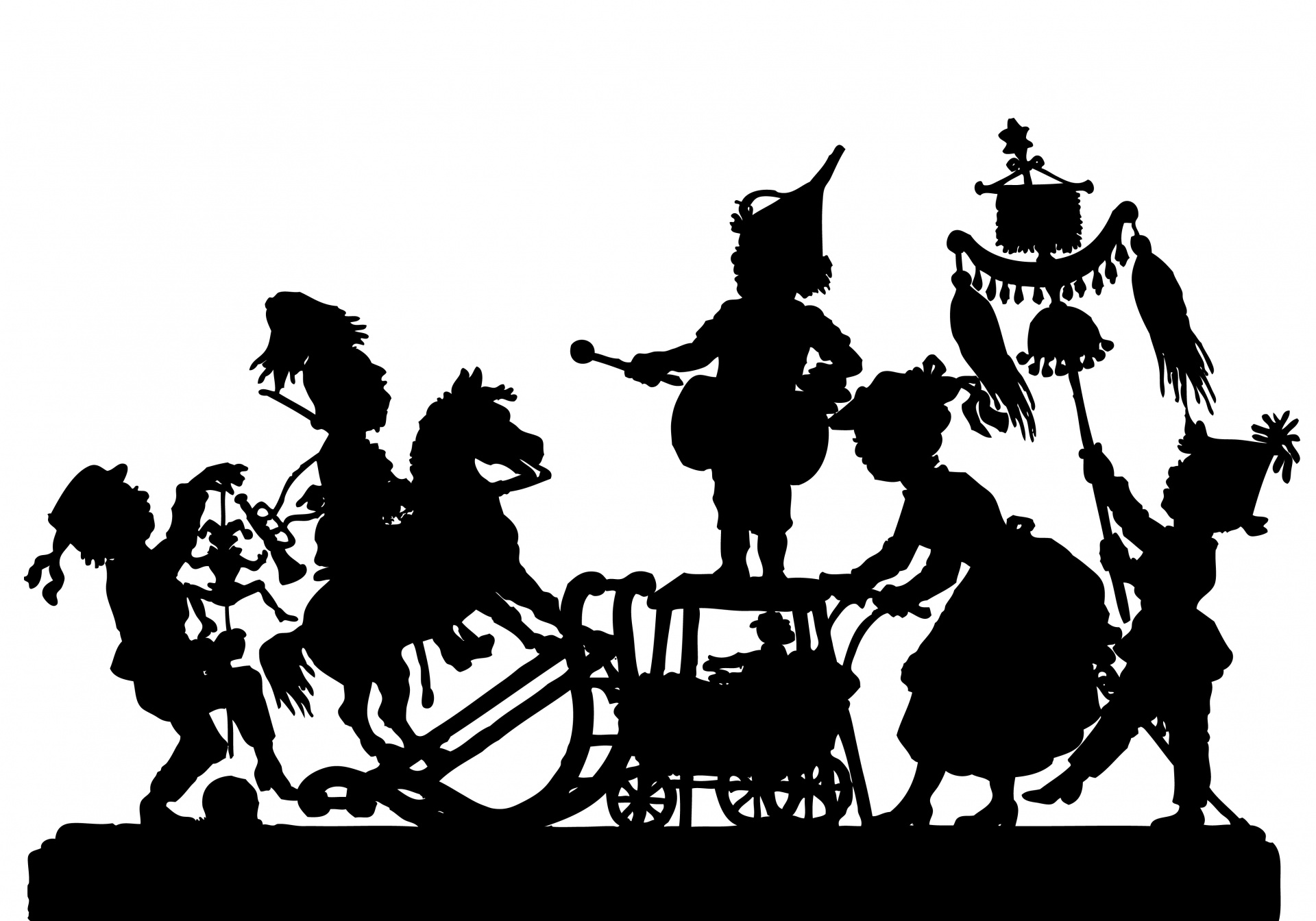 Victorian Parade Silhouette Clipart