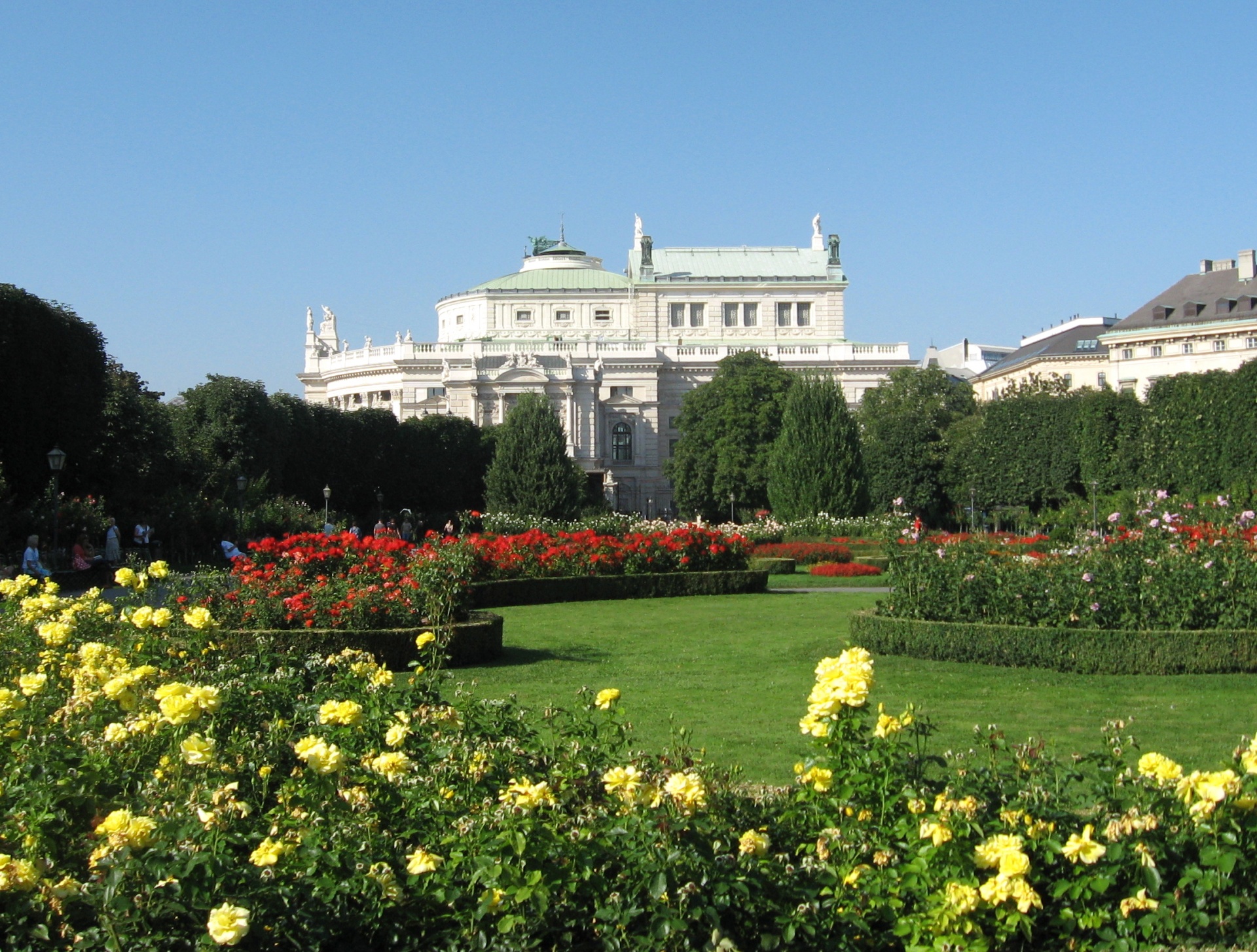 Vienna Volksgarten com rosas