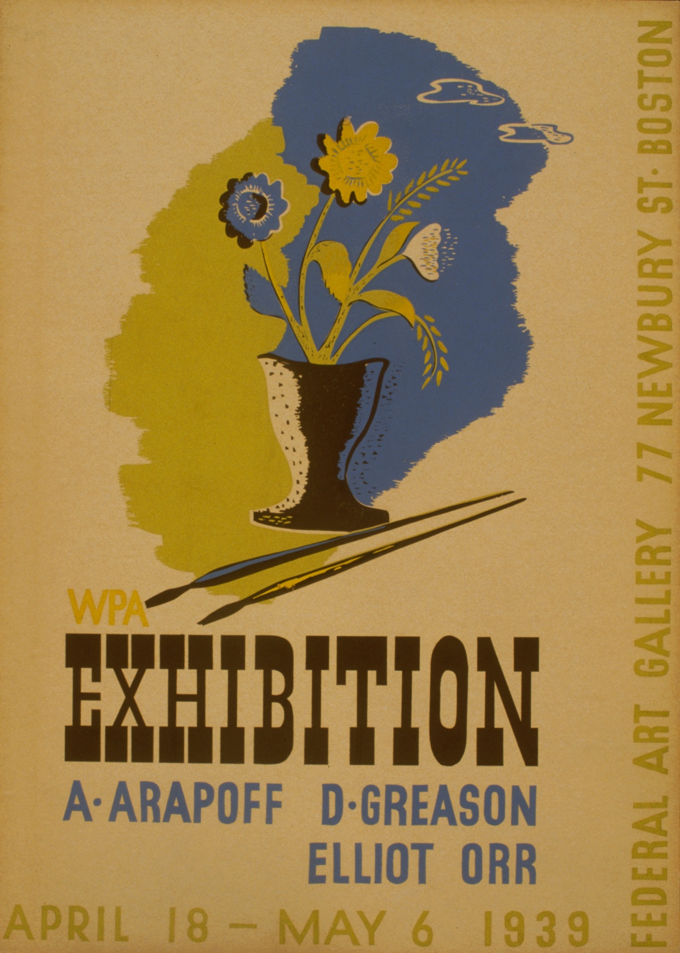 Cartel de la exposición de arte de época
