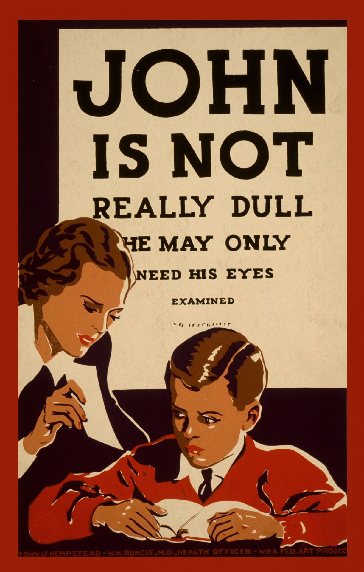 Vintage szemvizsgálat poszter