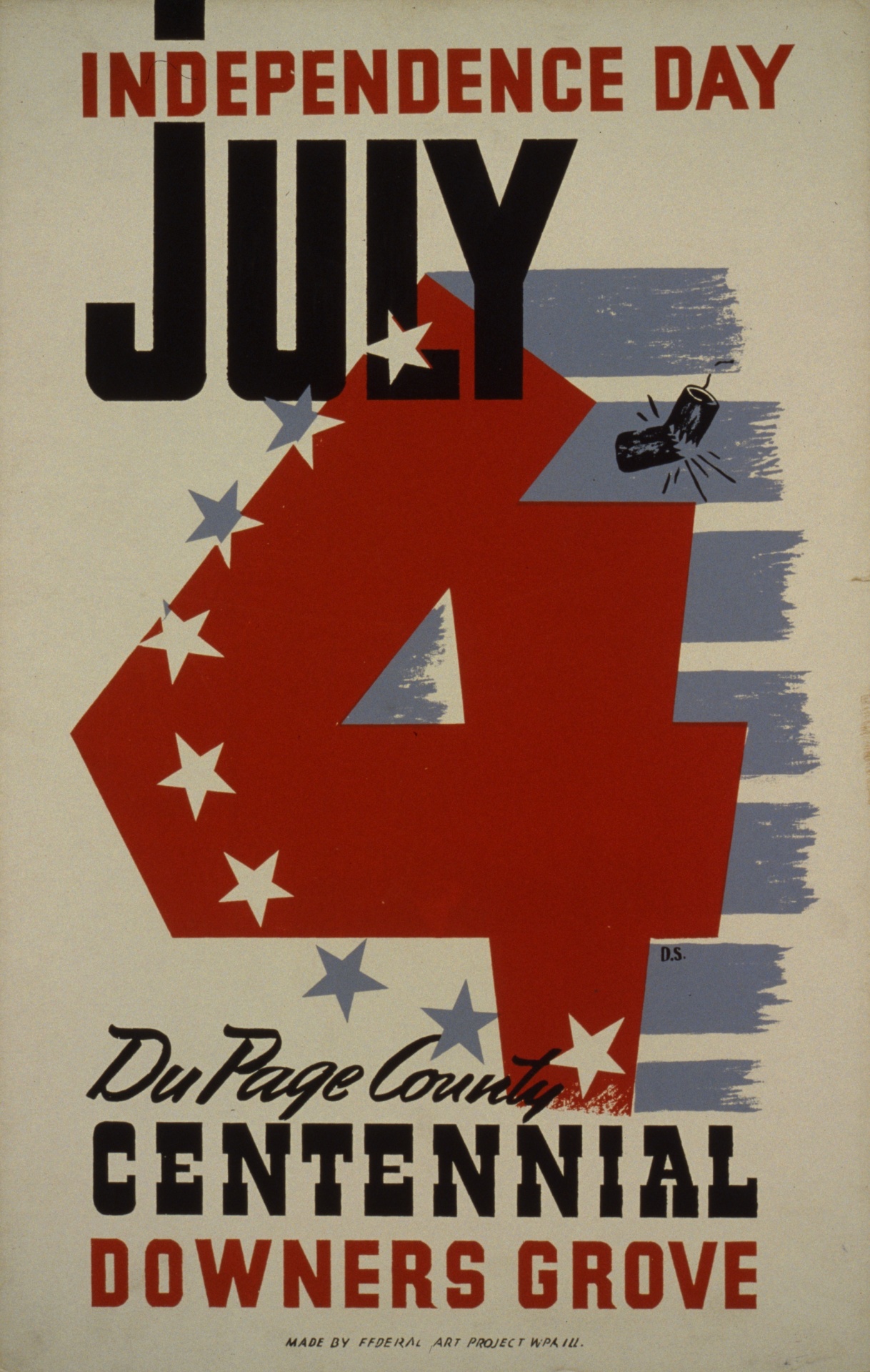 Poster Dia da Independência do vintage