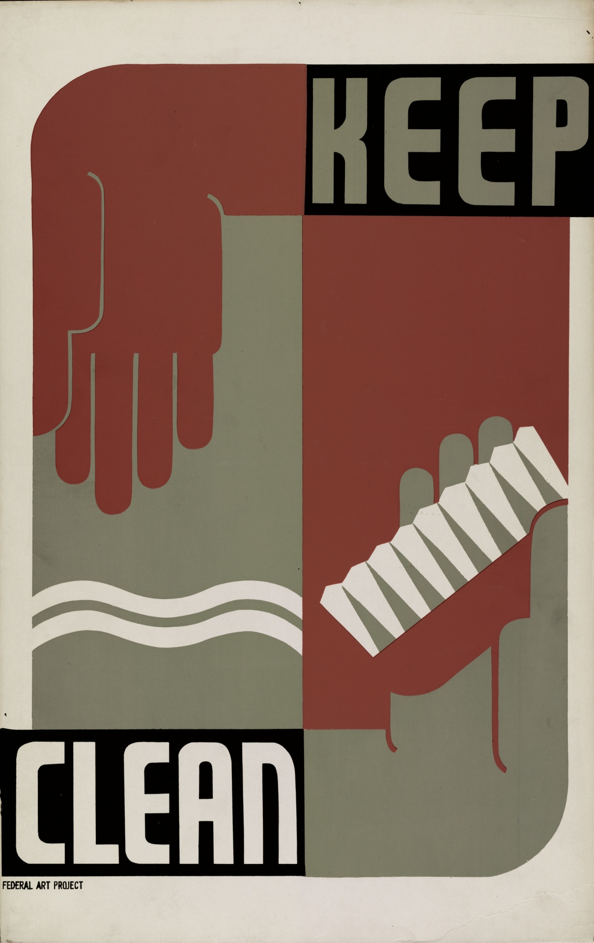 Vintage-Keep Clean Poster